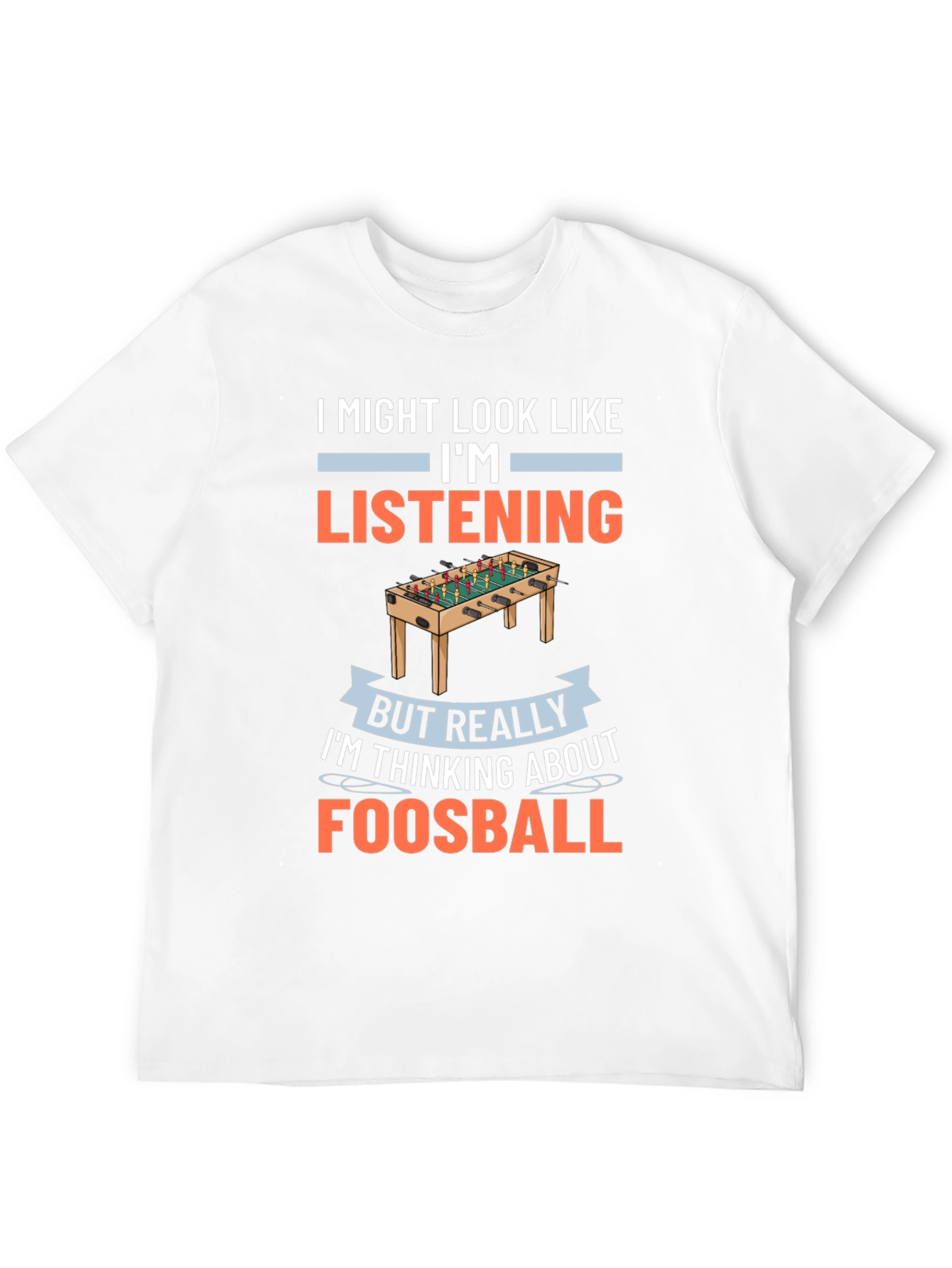 Black Foosball T-Shirt - I'm Thinking About Foosball view 12