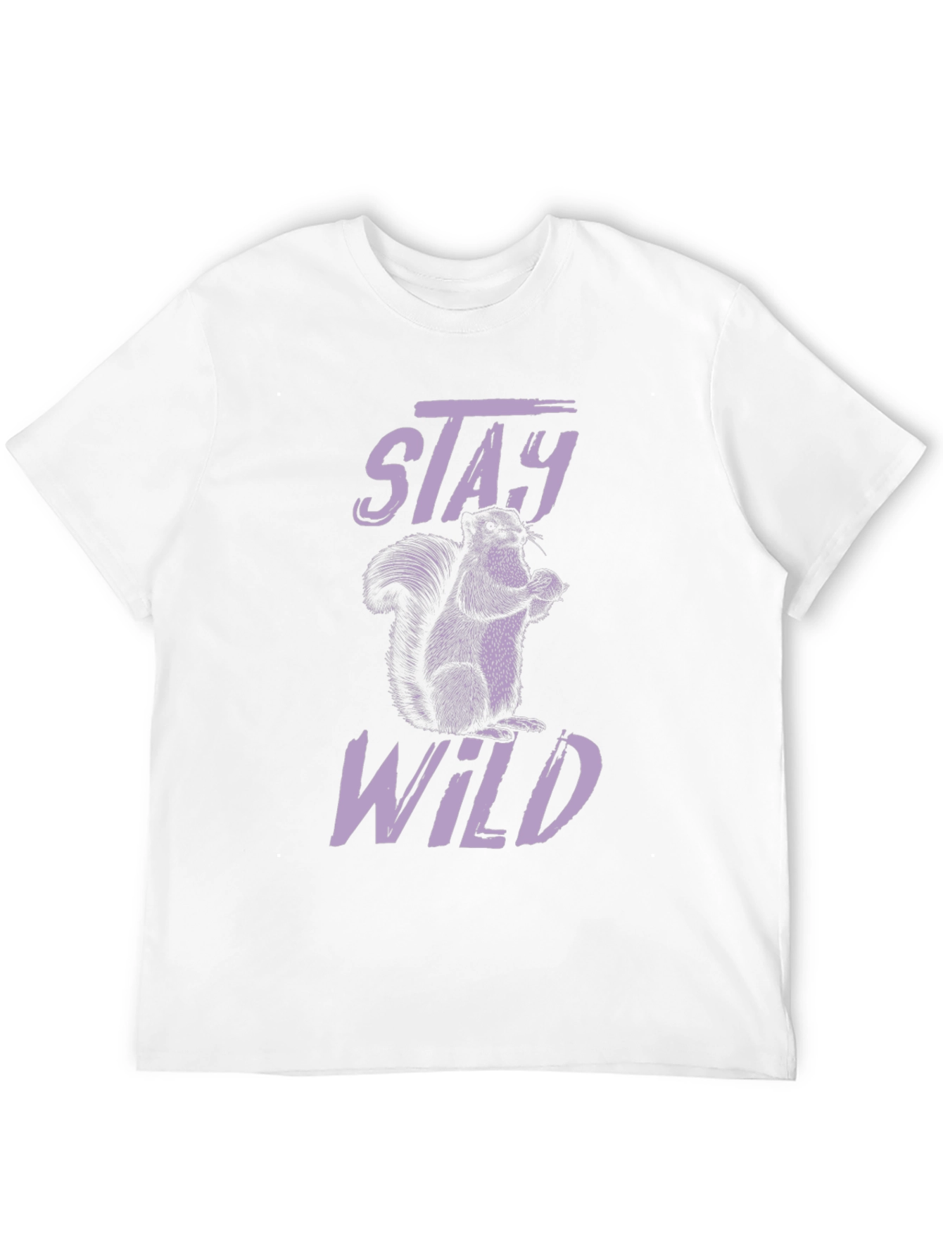 Black Stay Wild Squirrel Graphic T-Shirt - Black view 12