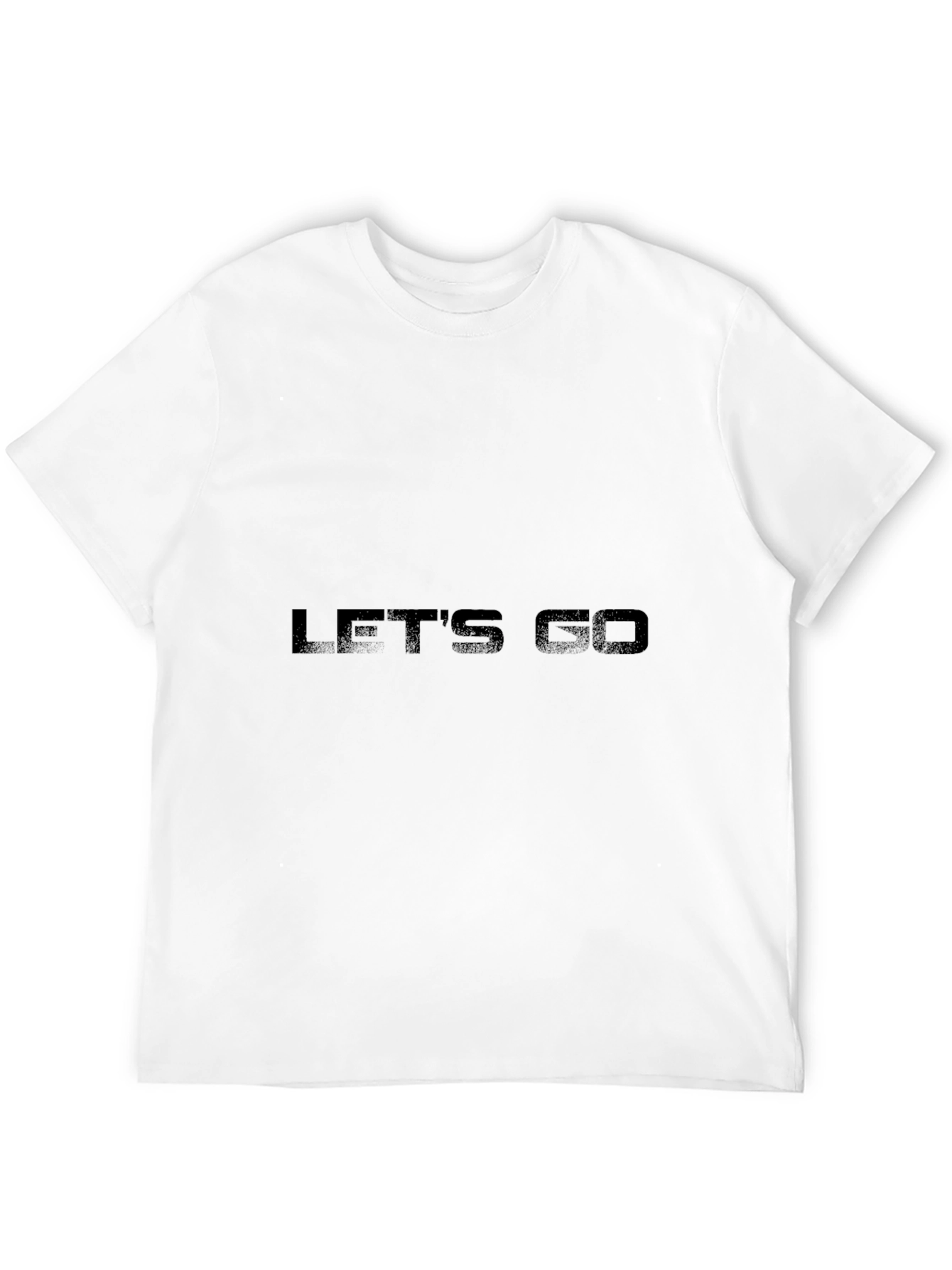 Black Men's Black 'Let's Go' Graphic Tee - Casual Style view 12