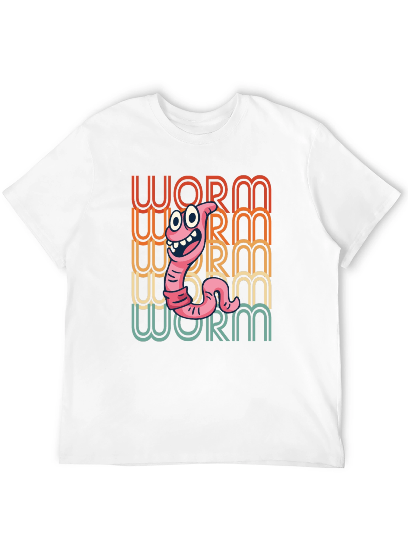 Black Funny Worm Graphic Tee - Black Cotton T-Shirt view 12