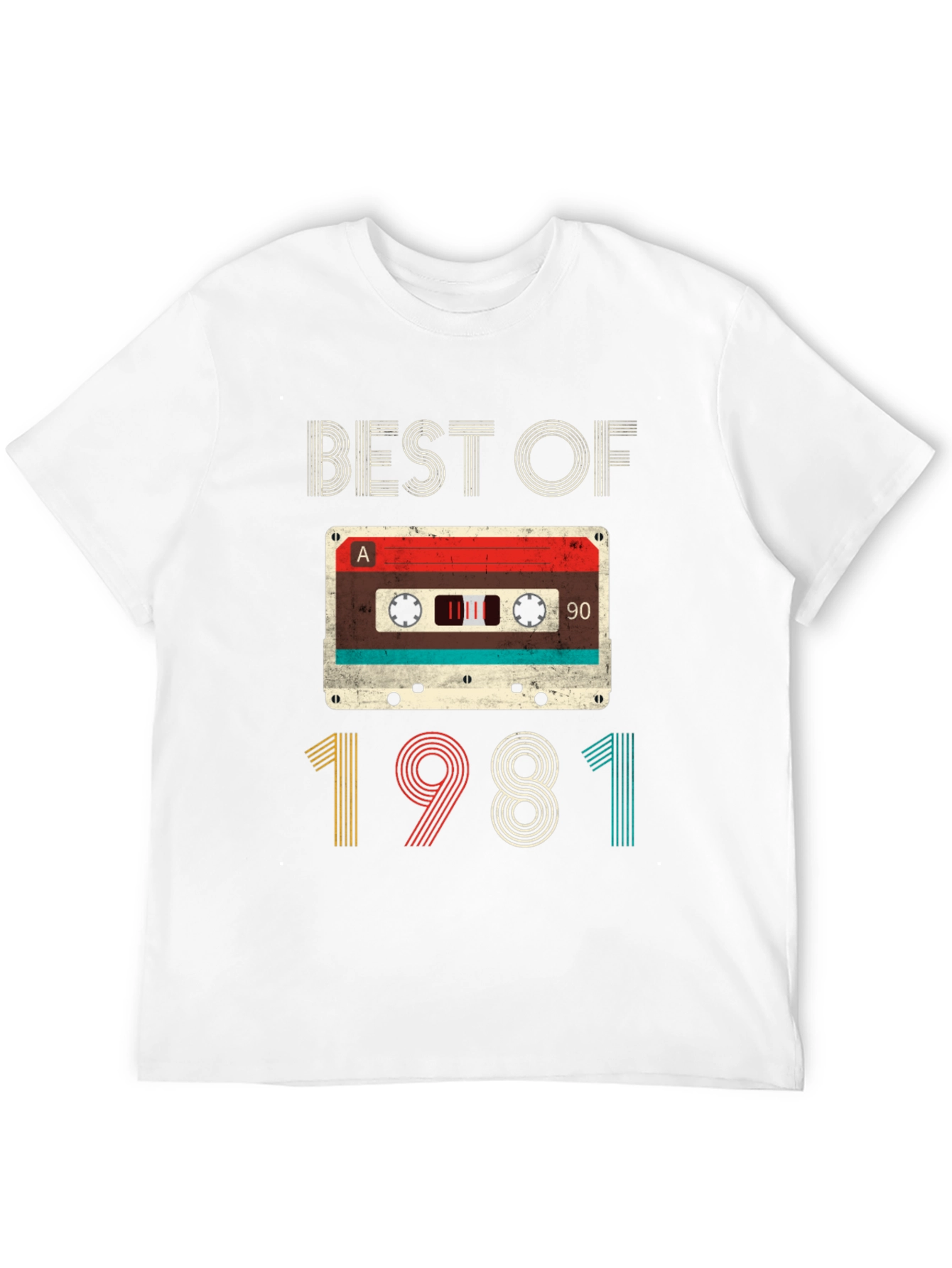 Black Best of 1981 Vintage Cassette T-Shirt view 12