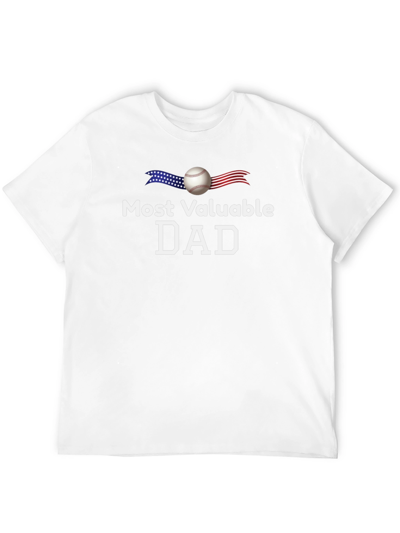 Black Most Valuable Dad Baseball T-Shirt view 12