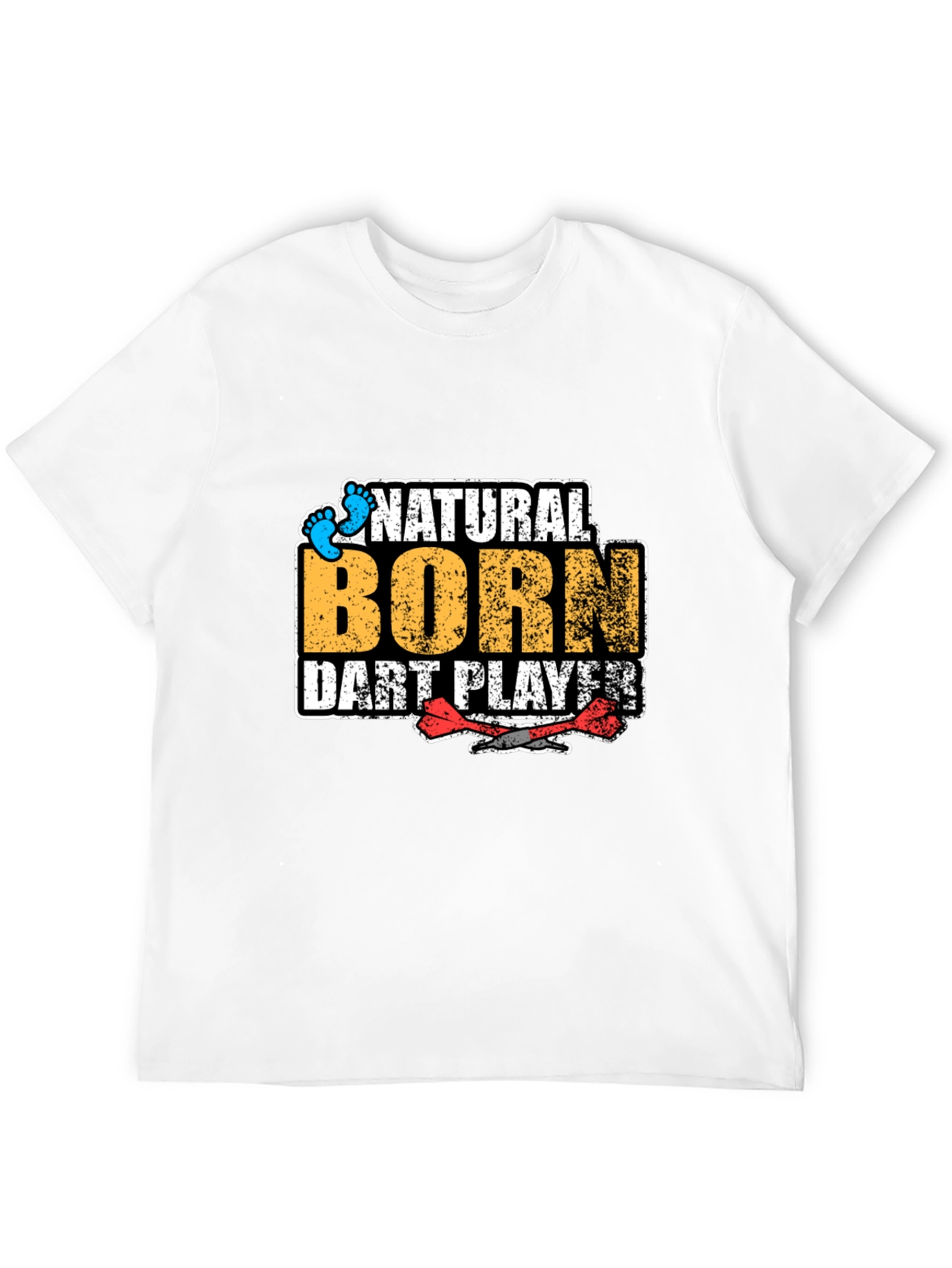 Black Natural Born Dart Player Graphic Tee view 12