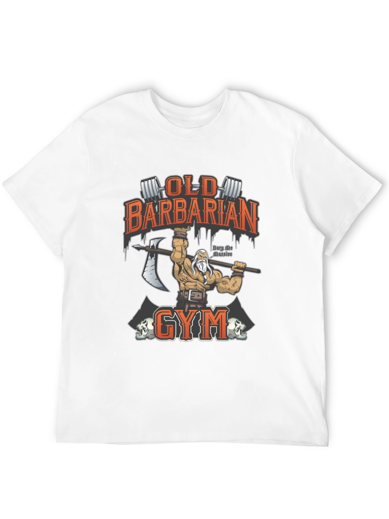Black Old Barbarian Gym Black T-Shirt view 12