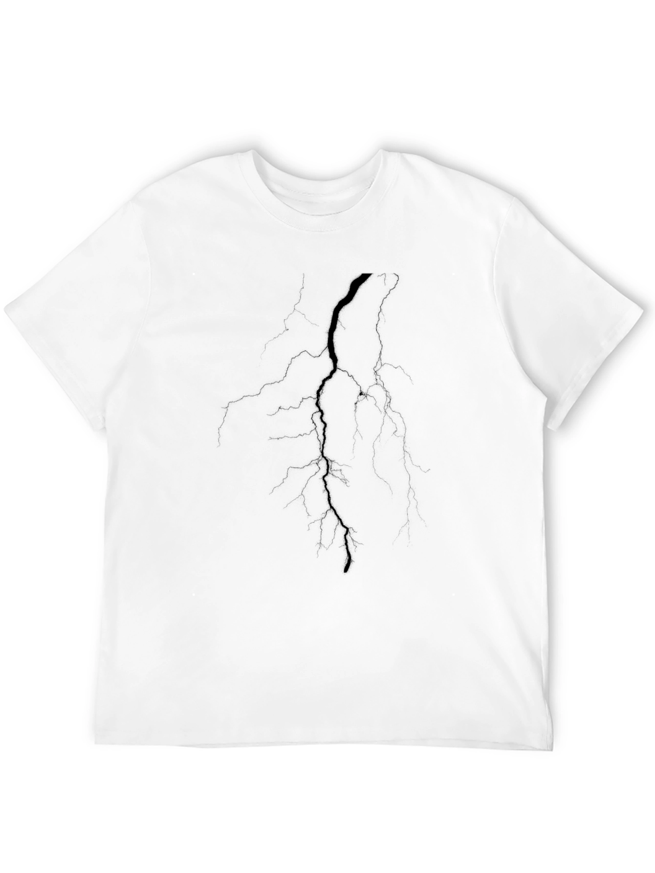 Black Cracked Black Tee - Modern Graphic Print view 12