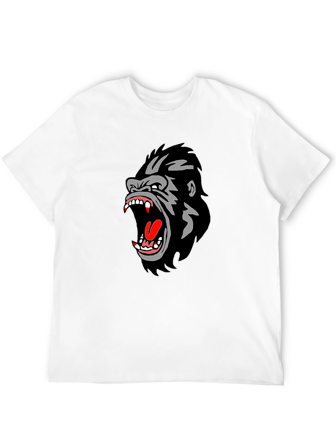 Black Gorilla Graphic Print Black T-Shirt view 12