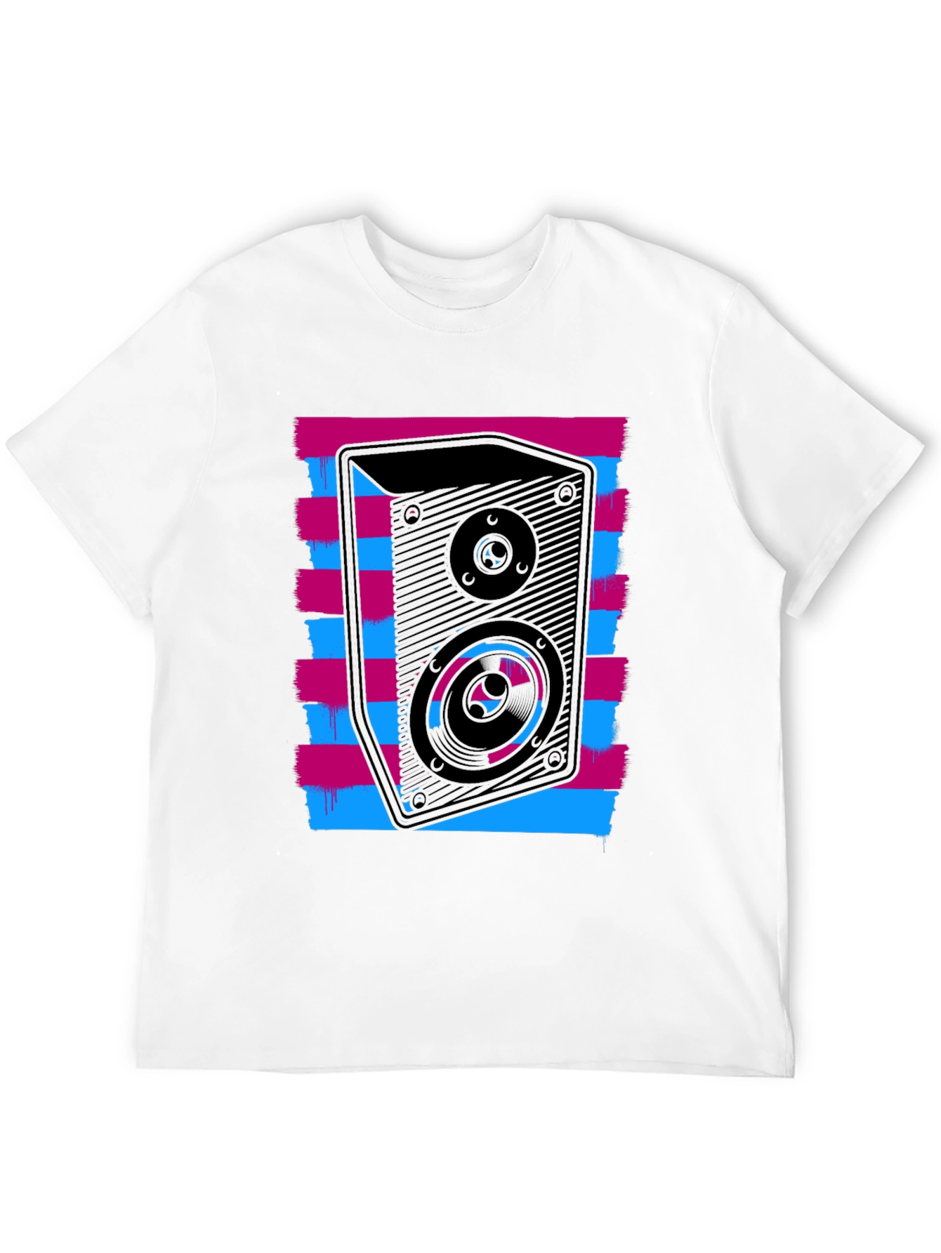 Black Retro Speaker Graphic T-Shirt - Bold Black Tee view 12