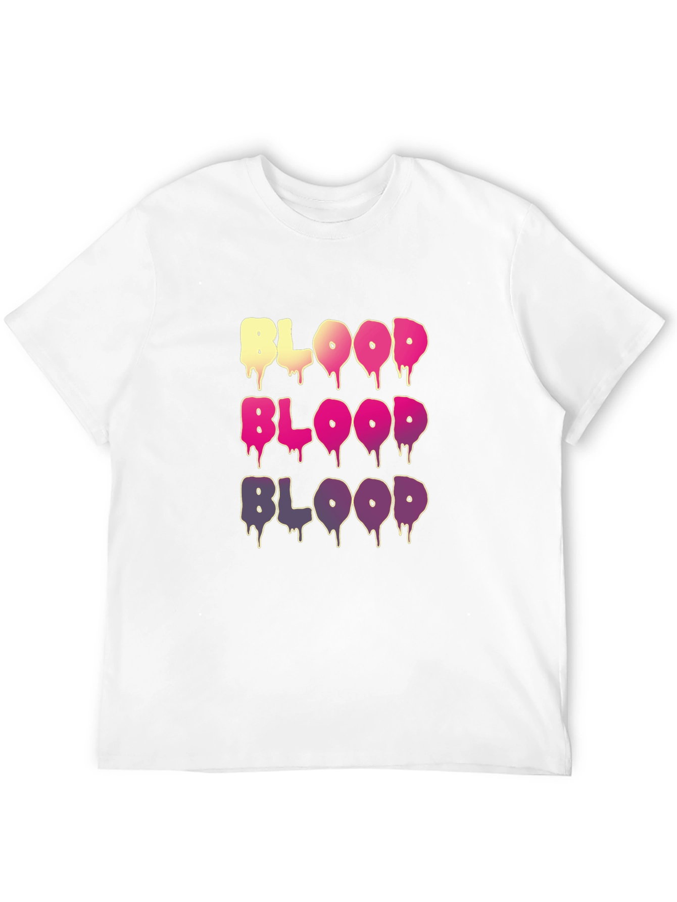 Black Men's Blood Graphic Print Crew Neck T-Shirt view 12