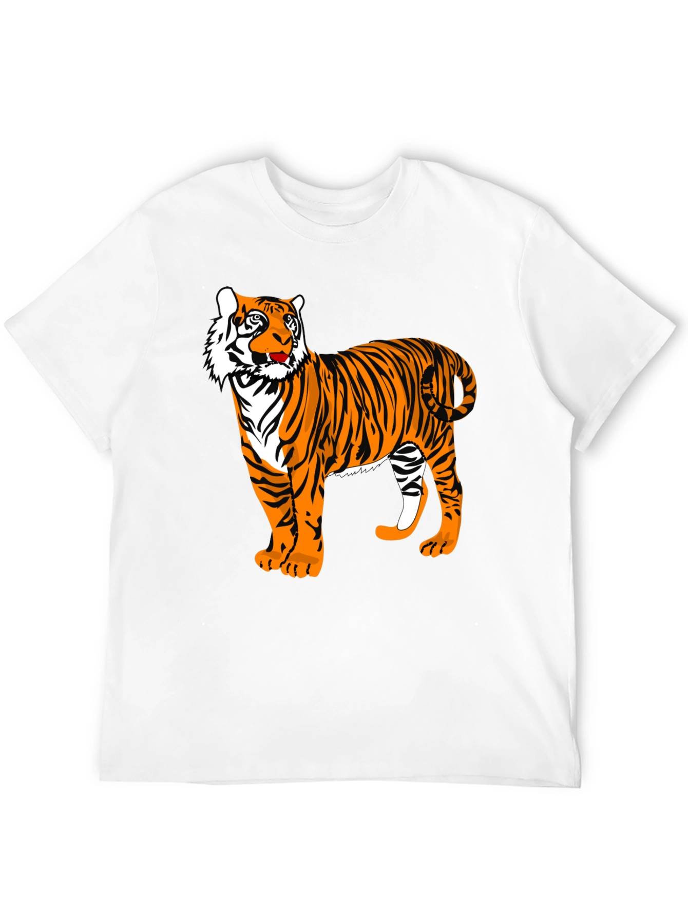 Black Tiger Graphic Black T-Shirt view 12
