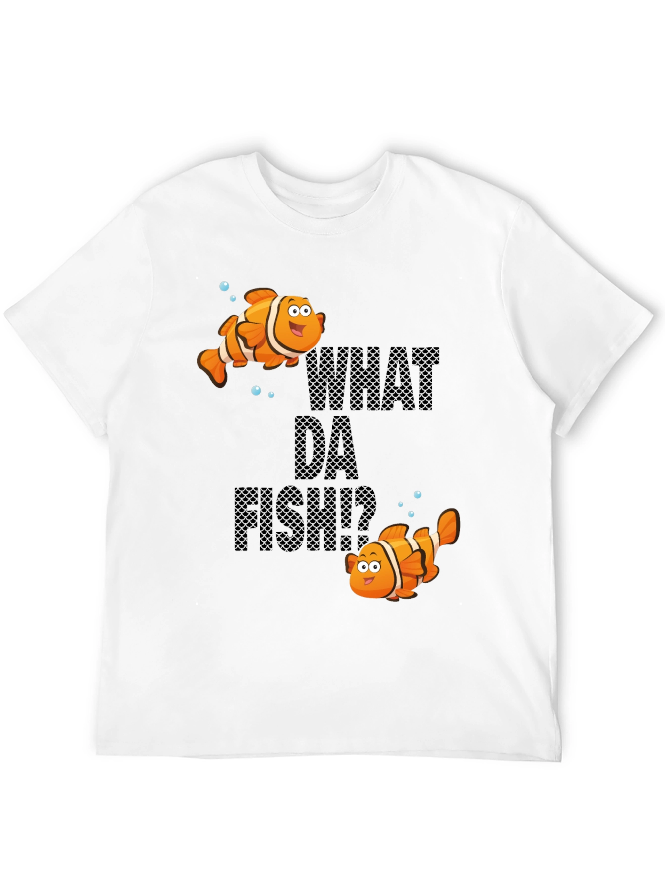 Black Funny What Da Fish T-Shirt view 12