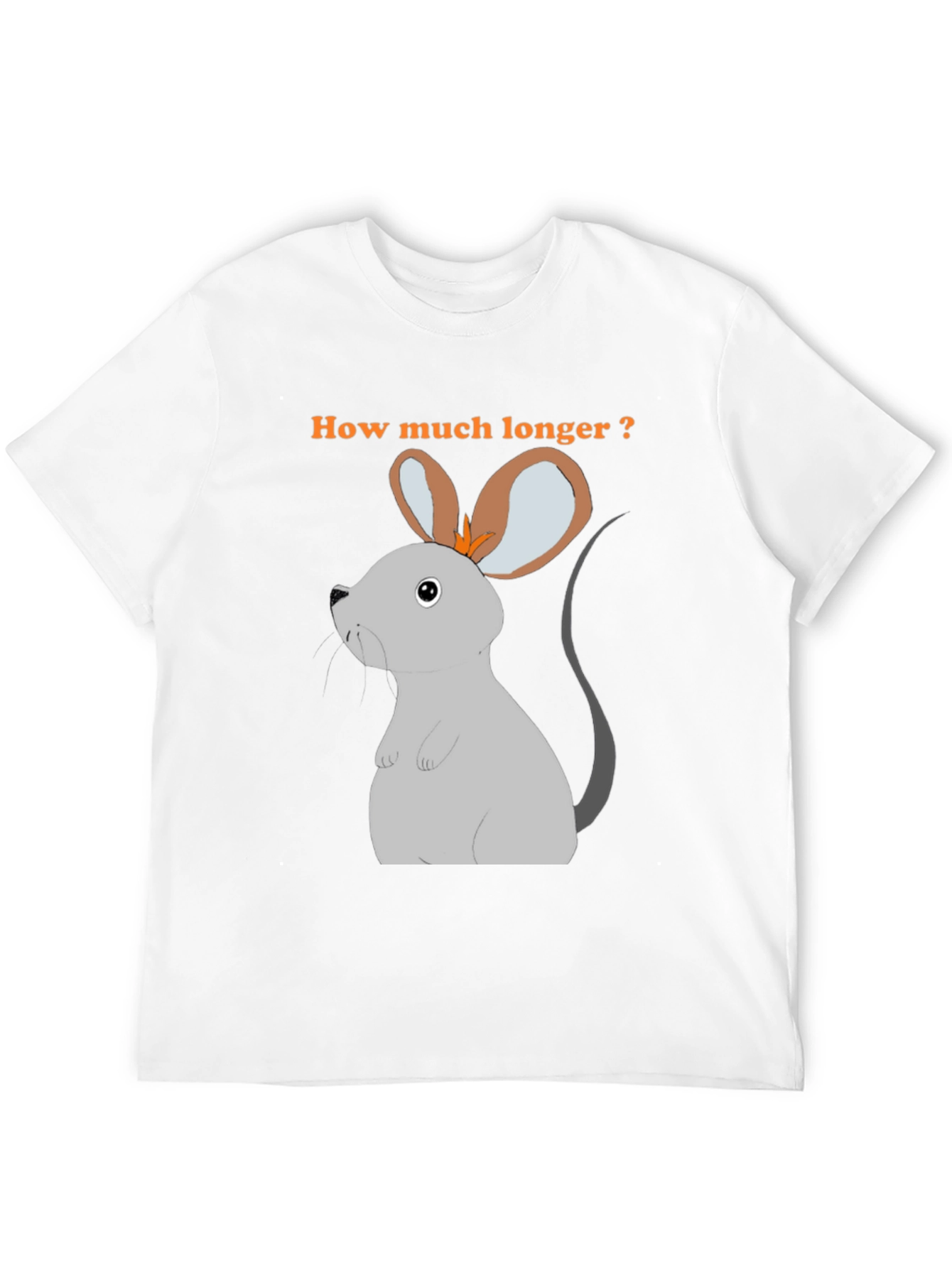 Black How Much Longer Mouse T-Shirt view 12