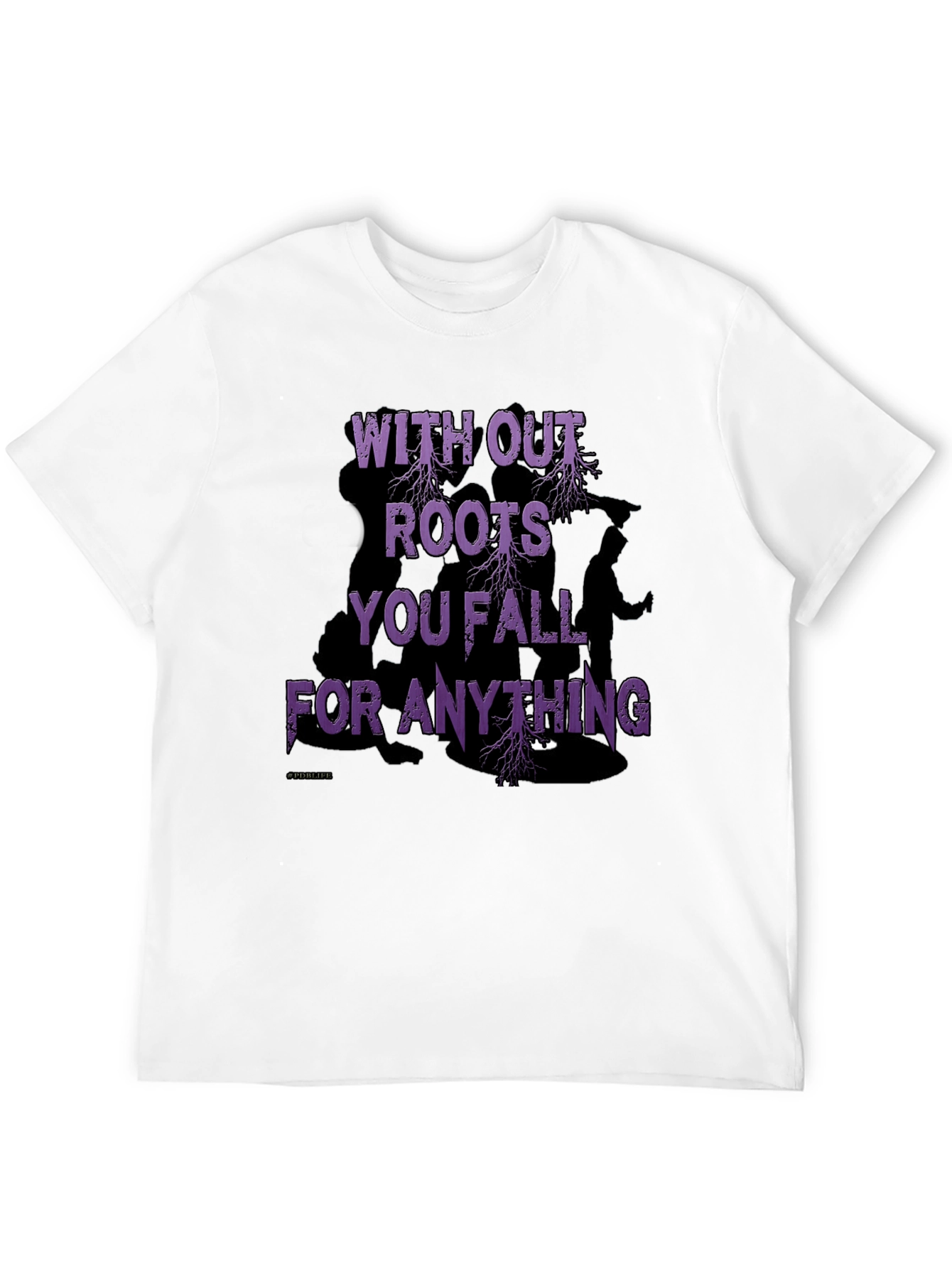 Black Roots Graphic Print Black T-Shirt view 12