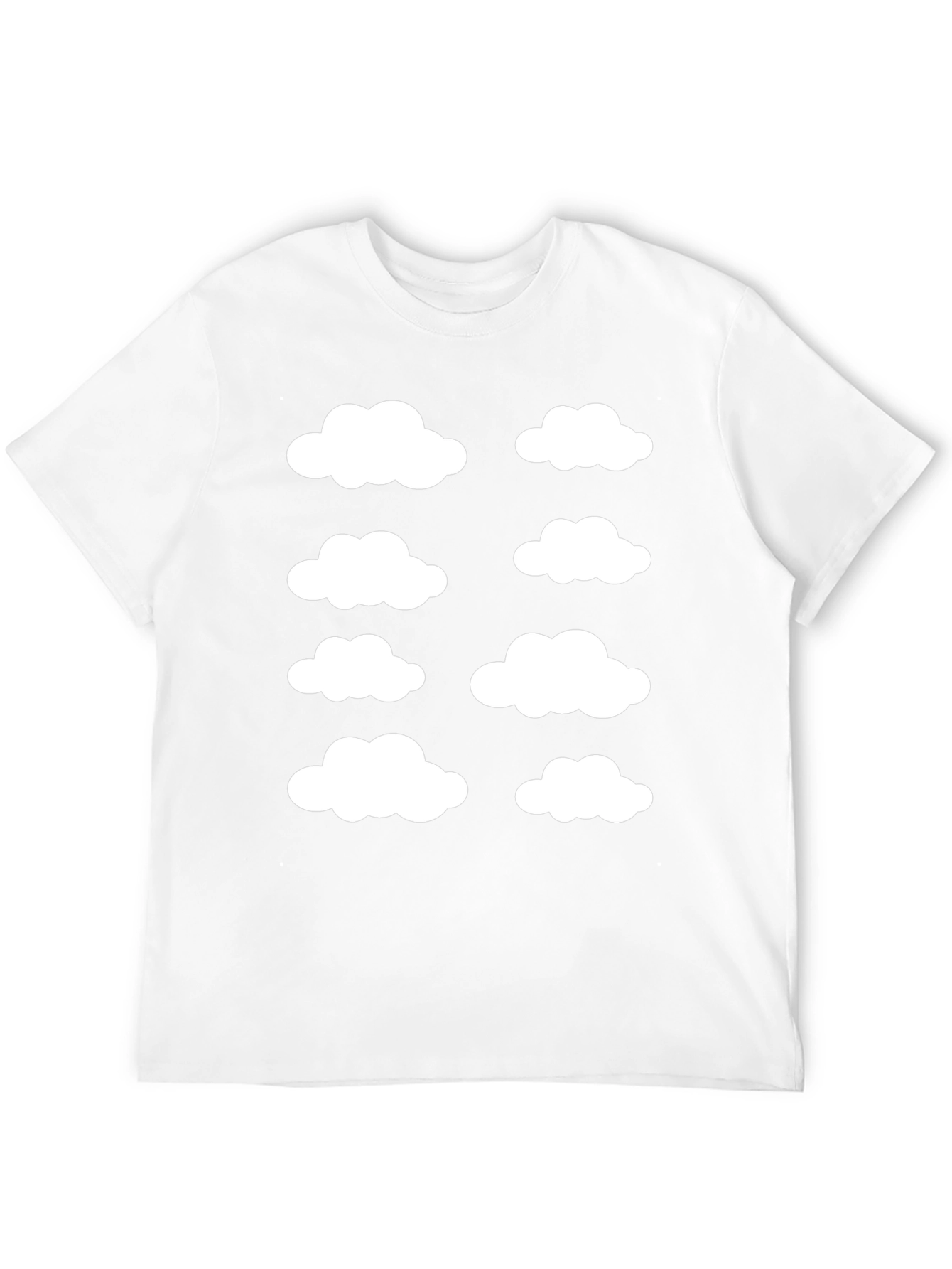 Black Cloud Print Black T-Shirt - Stylish & Unique view 12