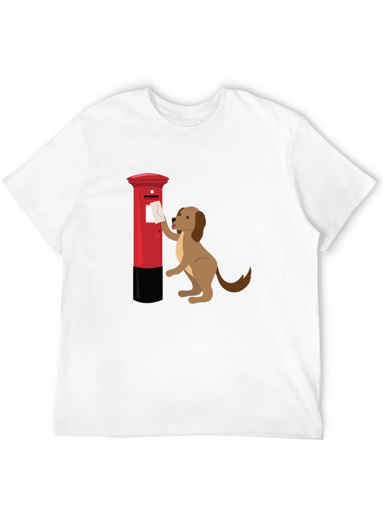 Black Dog Posting Letter Graphic T-Shirt view 12