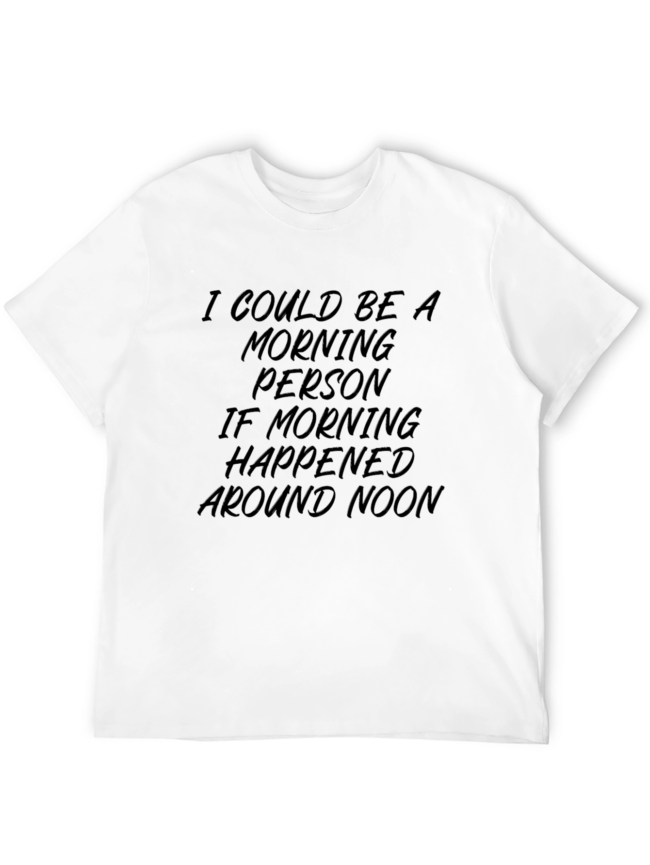 Black Morning Person T-Shirt - Funny Slogan Tee view 12