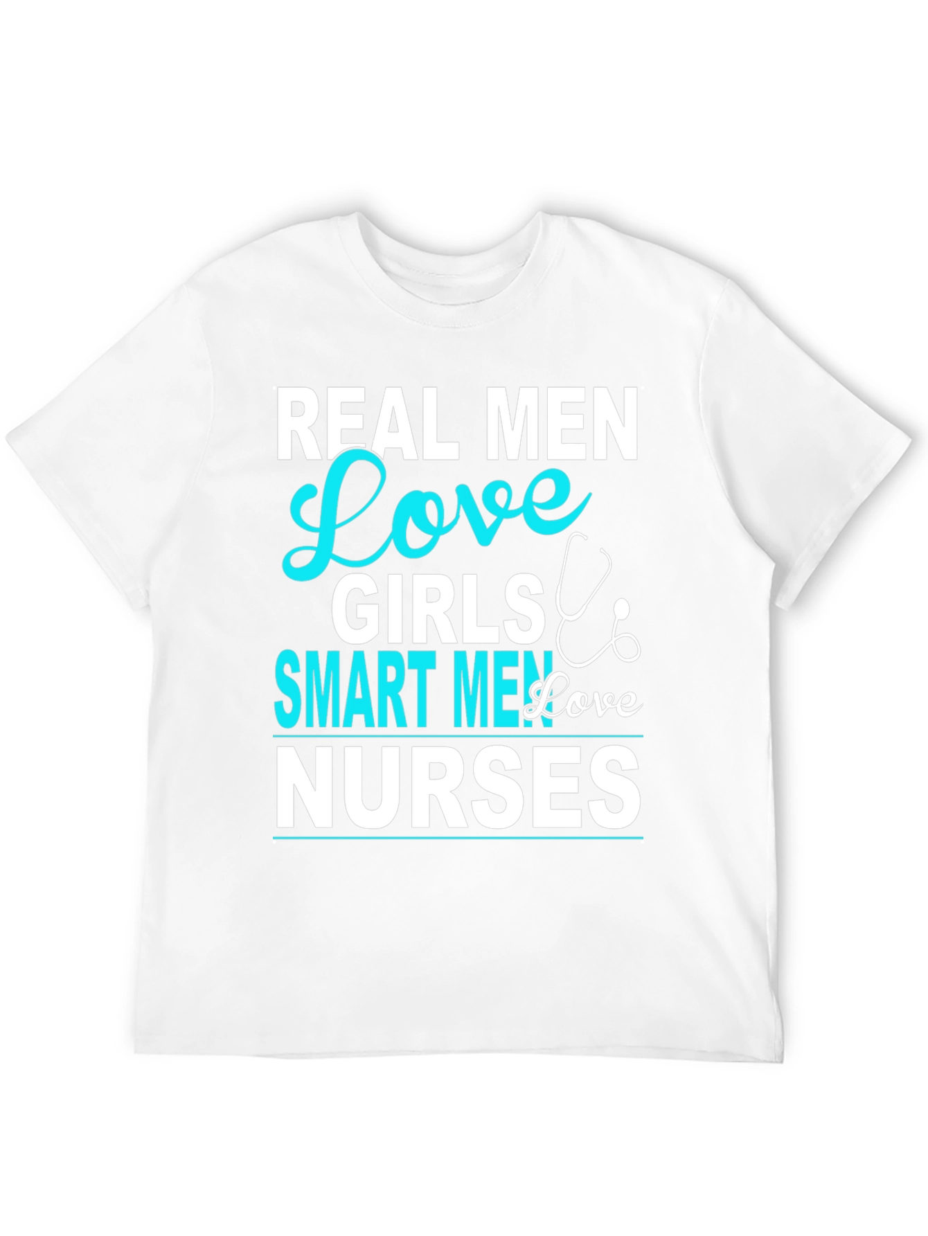 Black Real Men Love Girls, Smart Men Love Nurses T-Shirt view 12