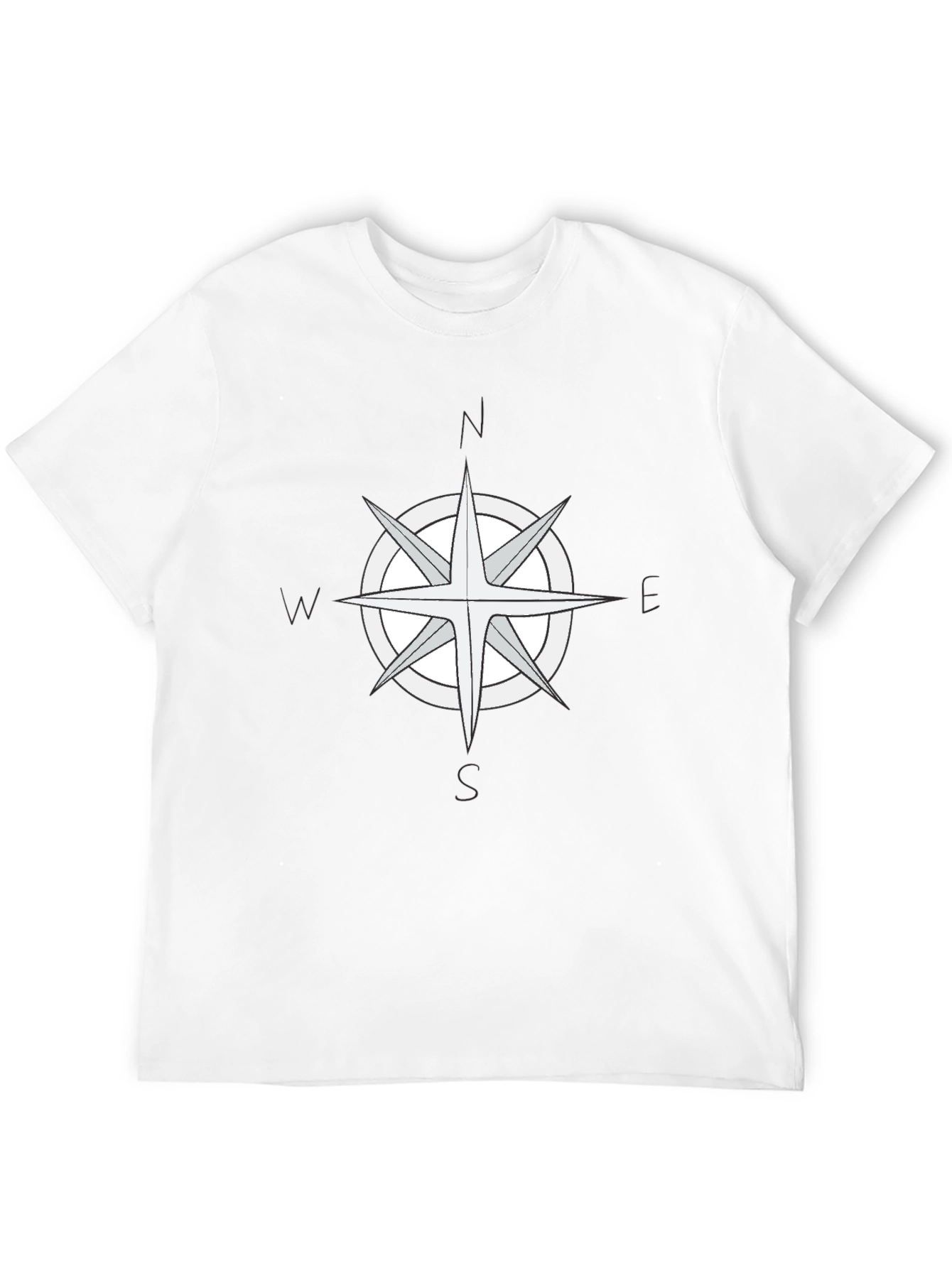 Black Compass Rose Graphic T-Shirt - Classic Black Tee view 12
