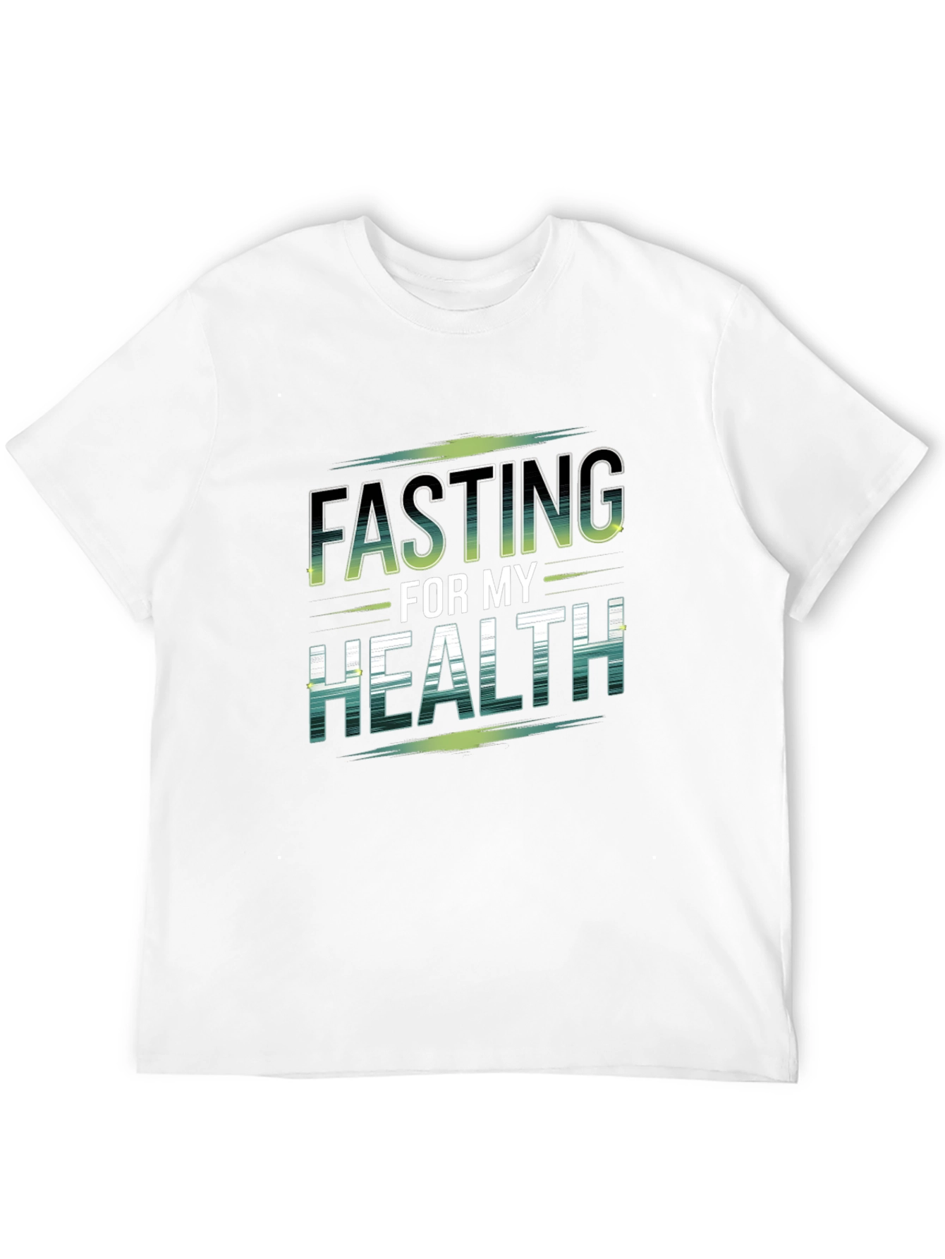 Black Fasting For My Health Graphic T-Shirt view 12