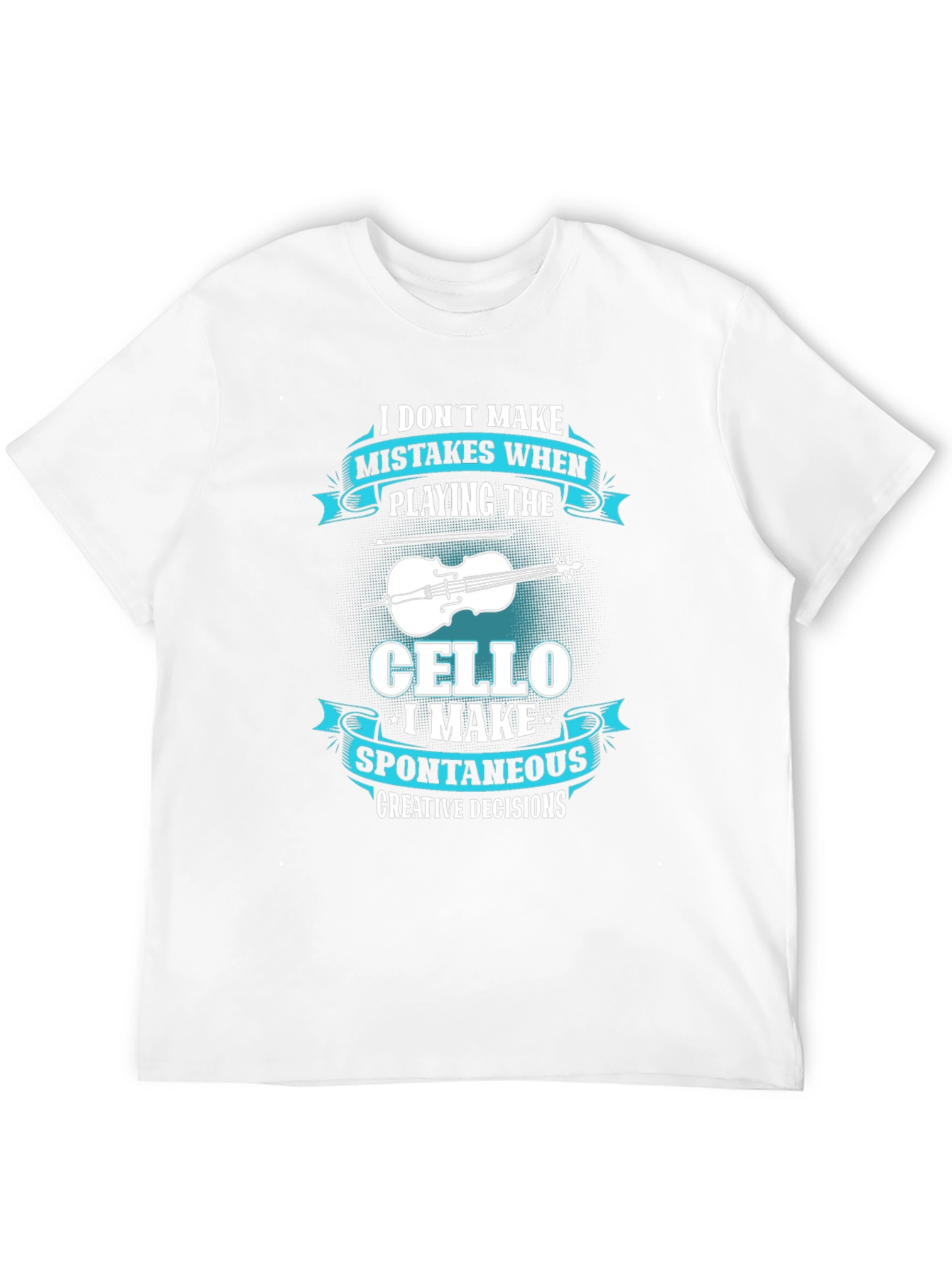 Black Cello Player T-Shirt: Spontaneous Creative Decisions view 12