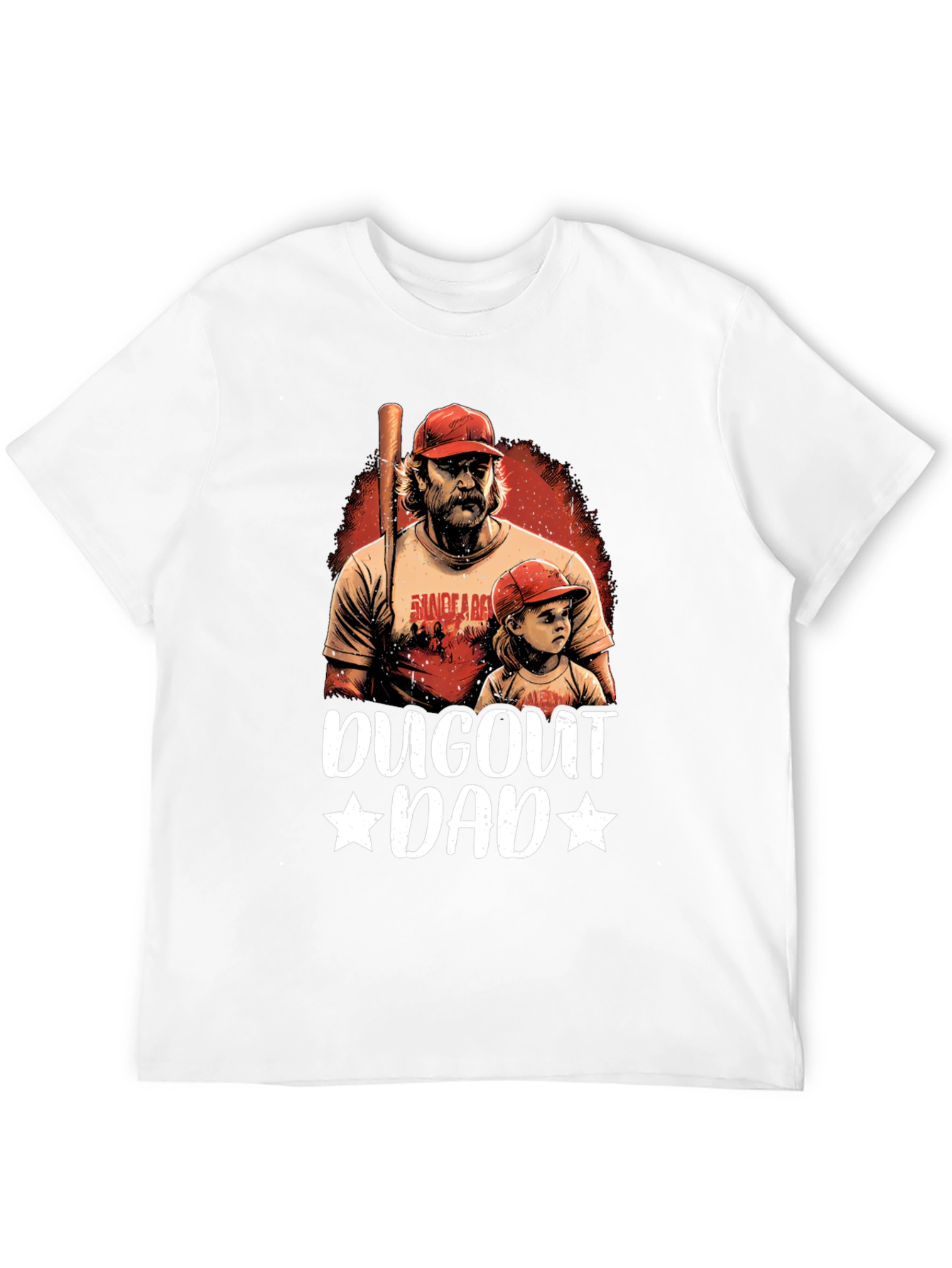 Black Dugout Dad Graphic Tee - Baseball Fan Apparel view 12