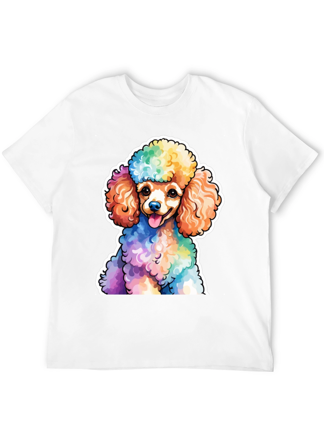 Black Rainbow Poodle Graphic Tee - Fun, Stylish & Unique view 12