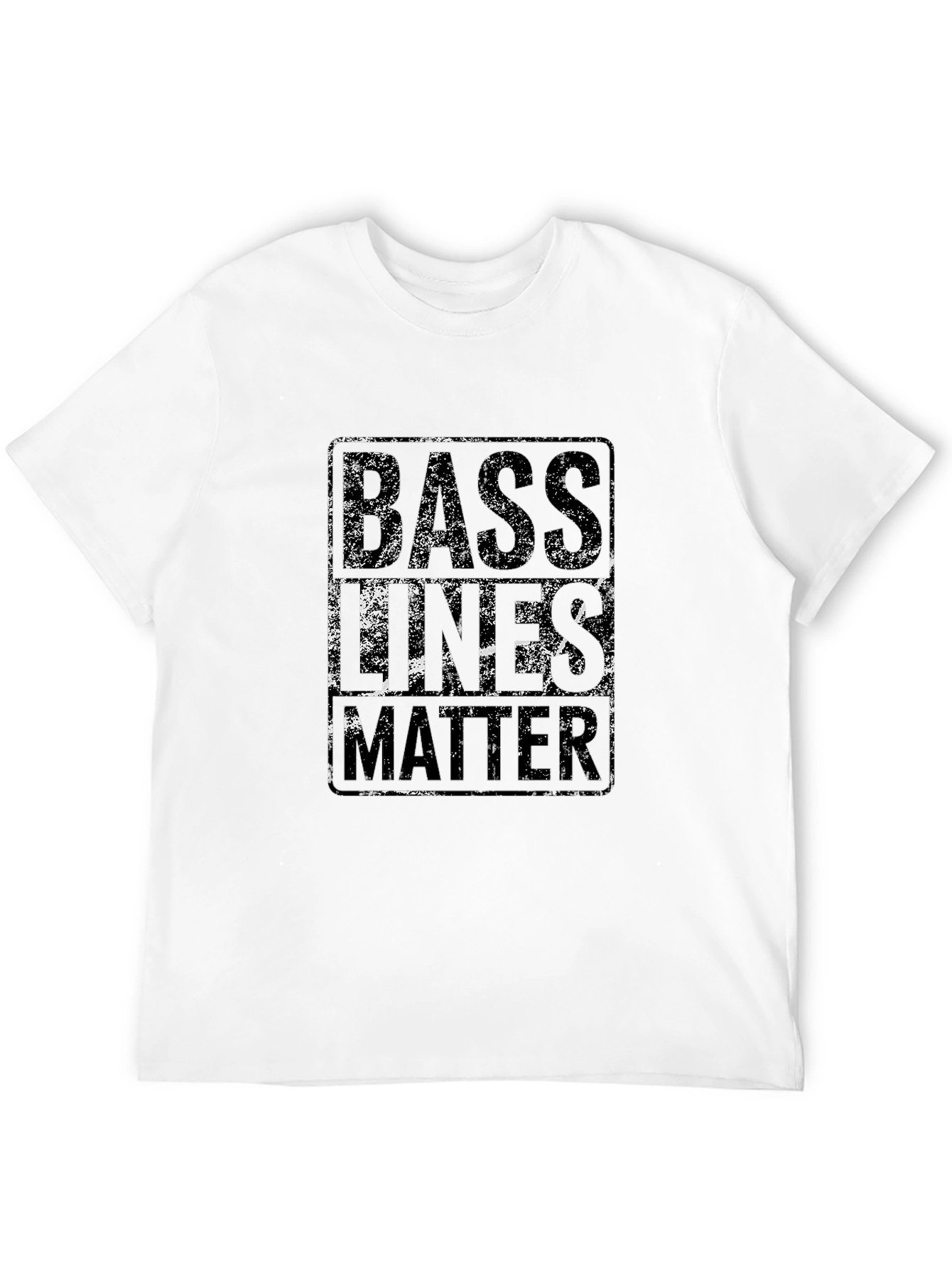 Black Bass Lines Matter Black Graphic Tee Shirt view 12
