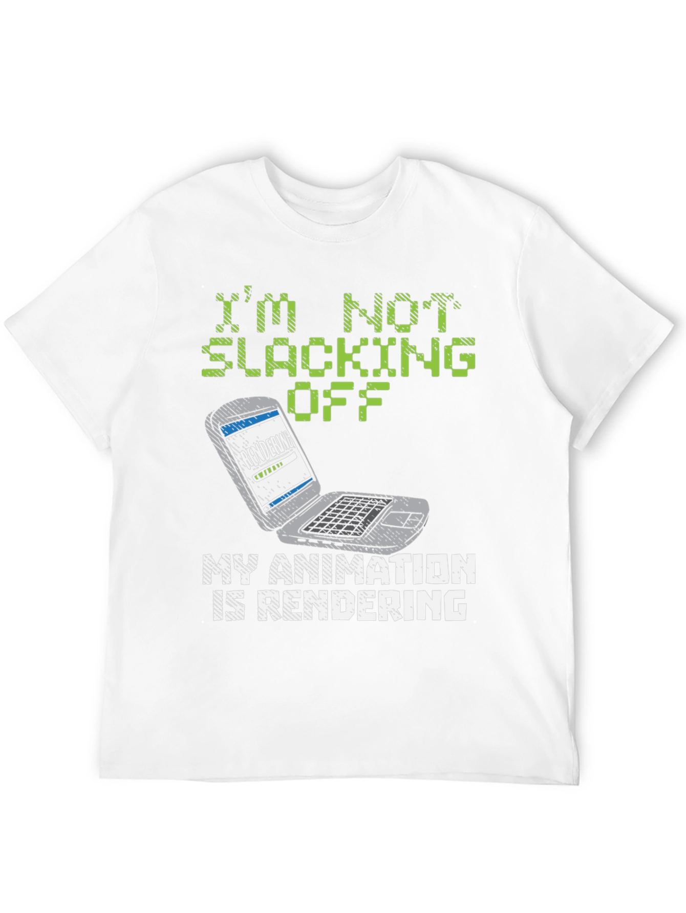 Black Animator's "Rendering" Graphic Tee - Funny & Unique! view 12