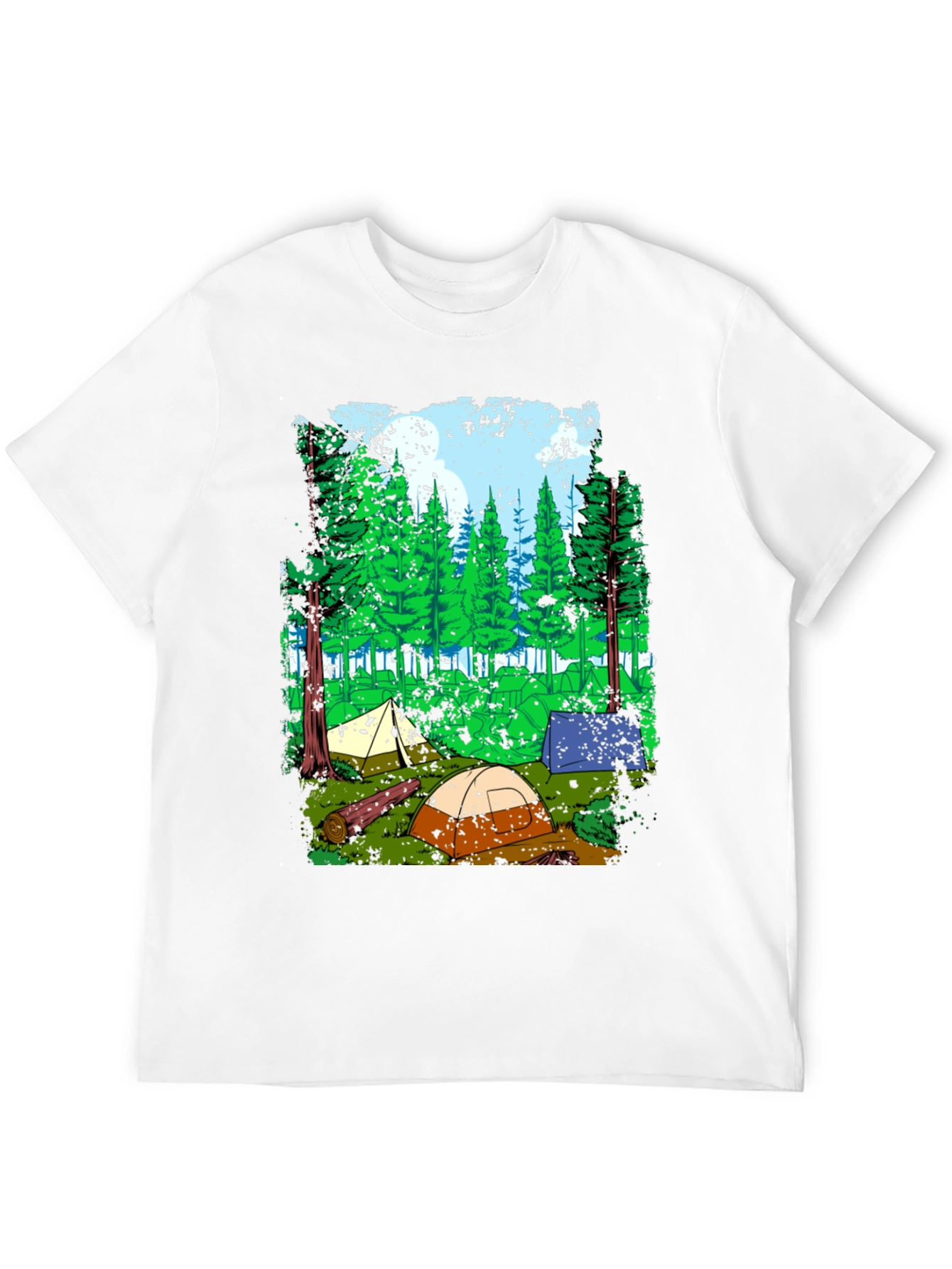 Black Camping Adventure Graphic T-Shirt view 12