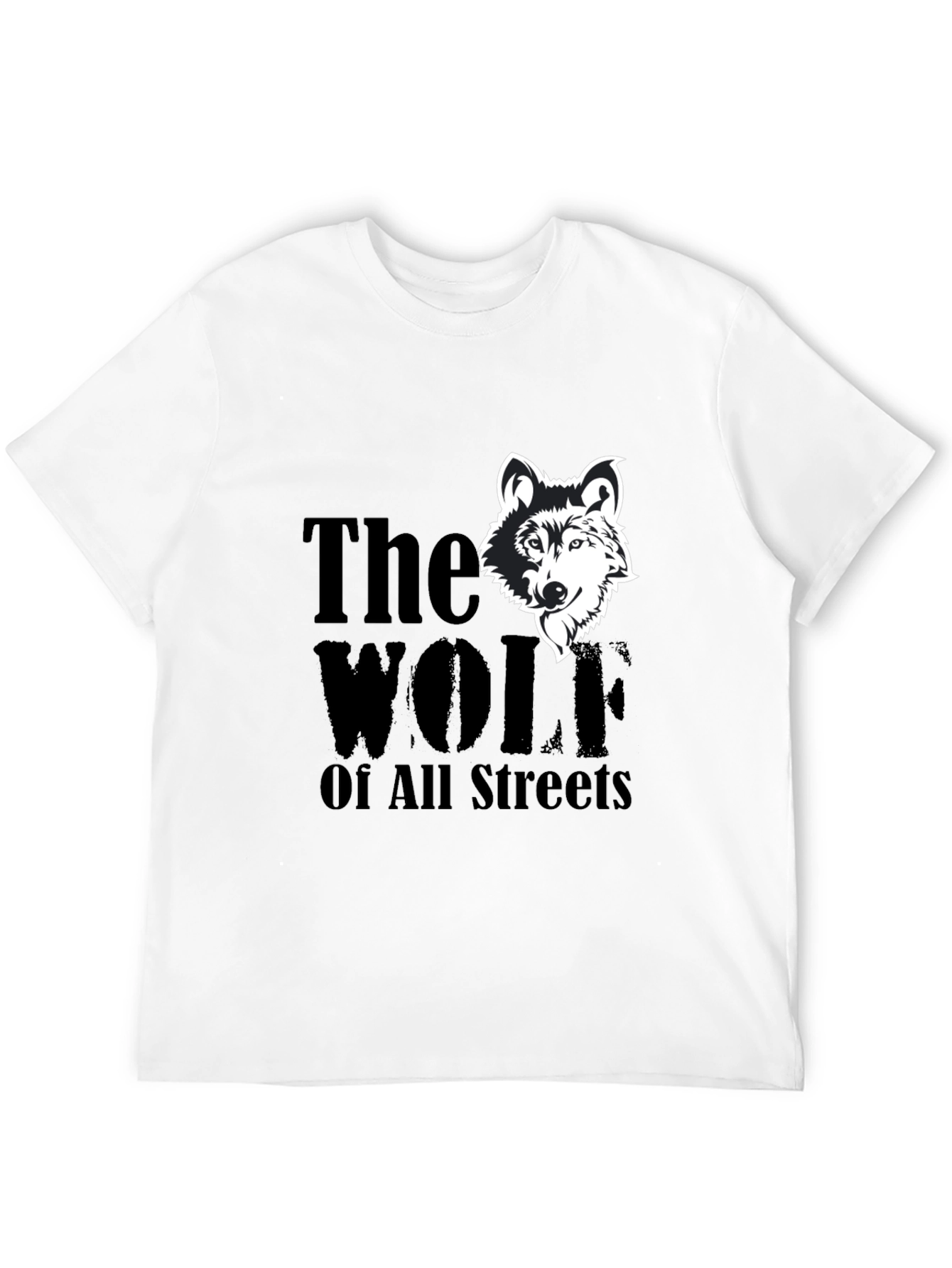Black The Wolf Of All Streets Graphic Tee view 12