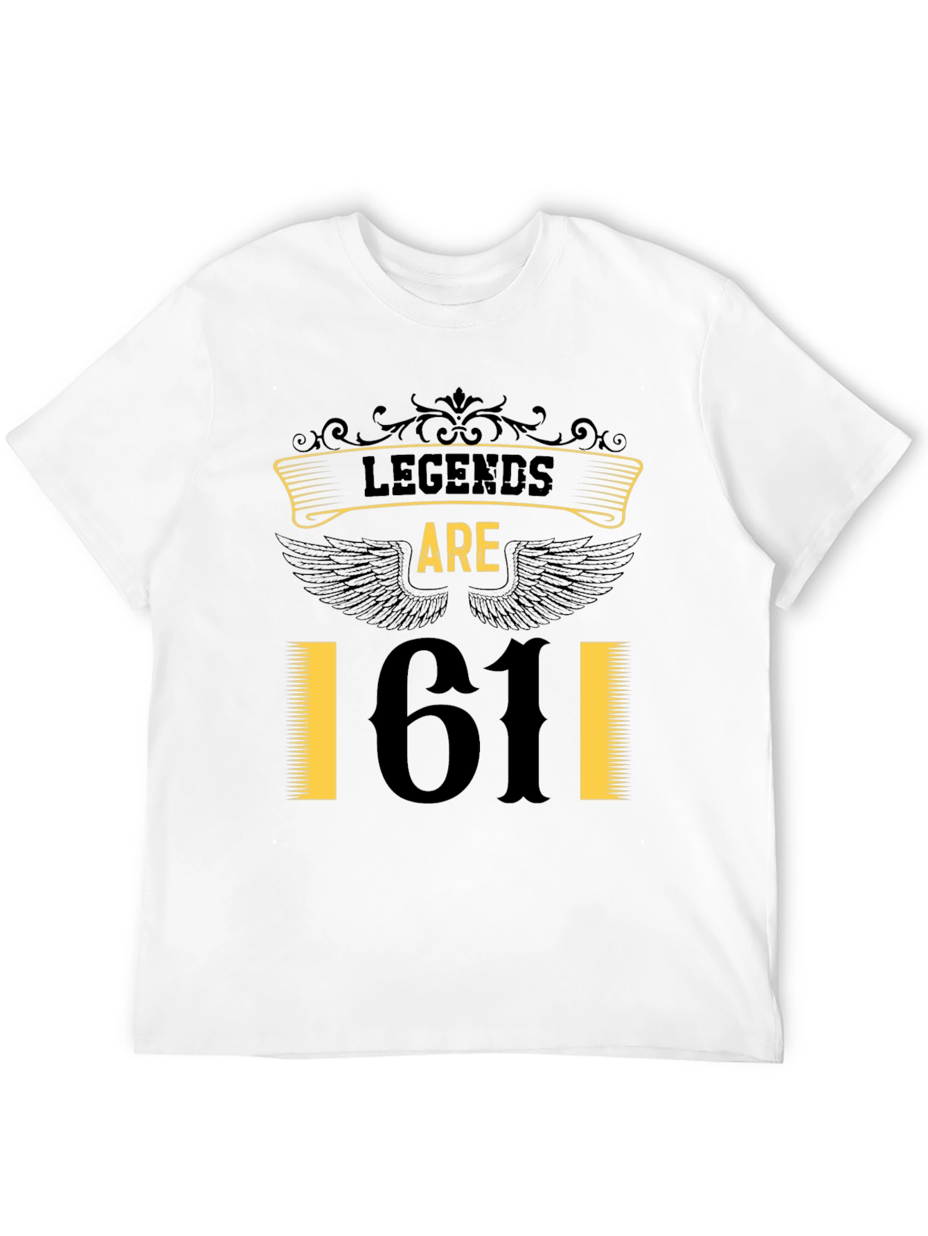 Black Legends Are 61 T-Shirt - Birthday Gift Idea view 12
