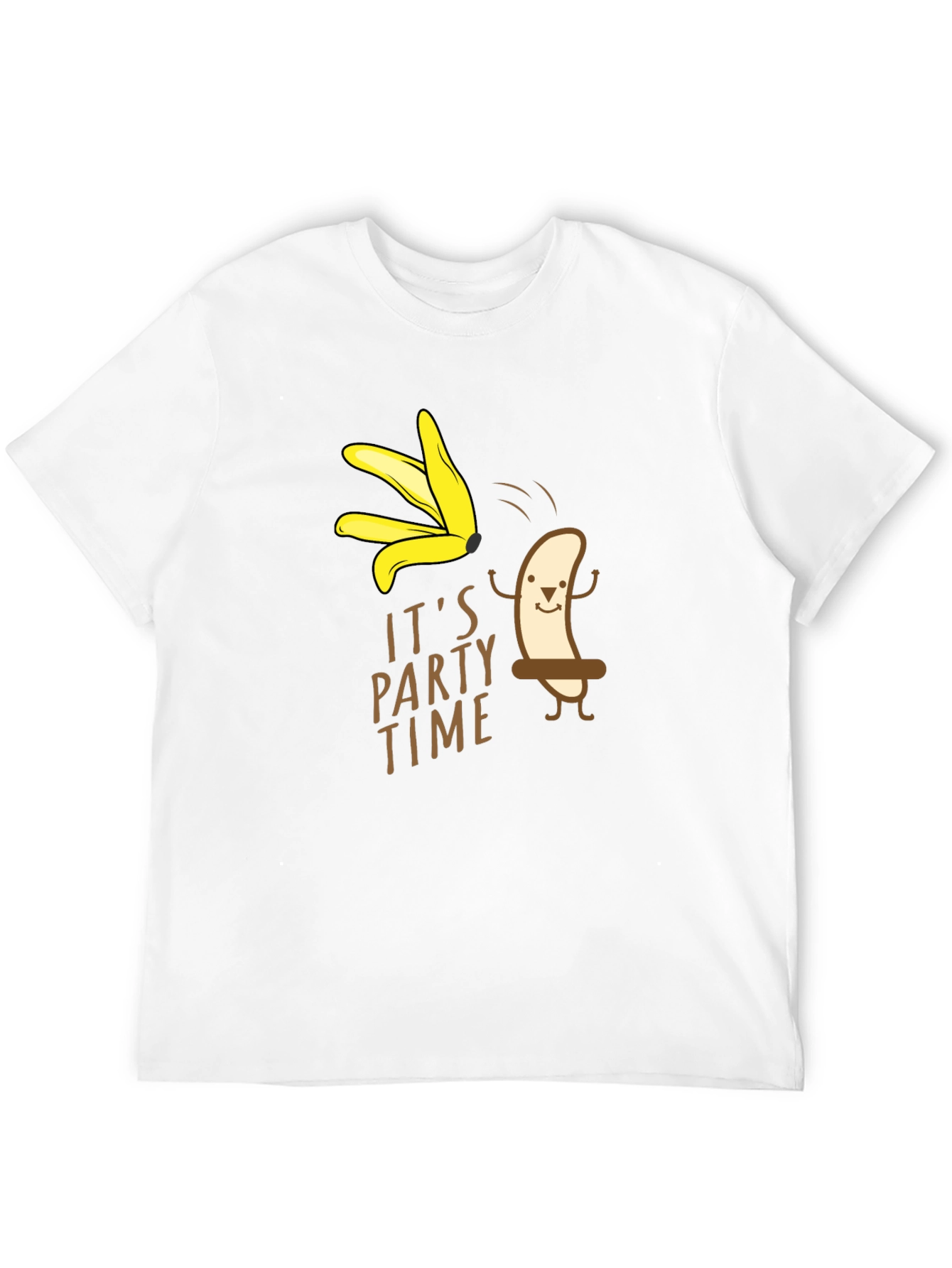 Black It's Party Time Banana Graphic T-Shirt view 12