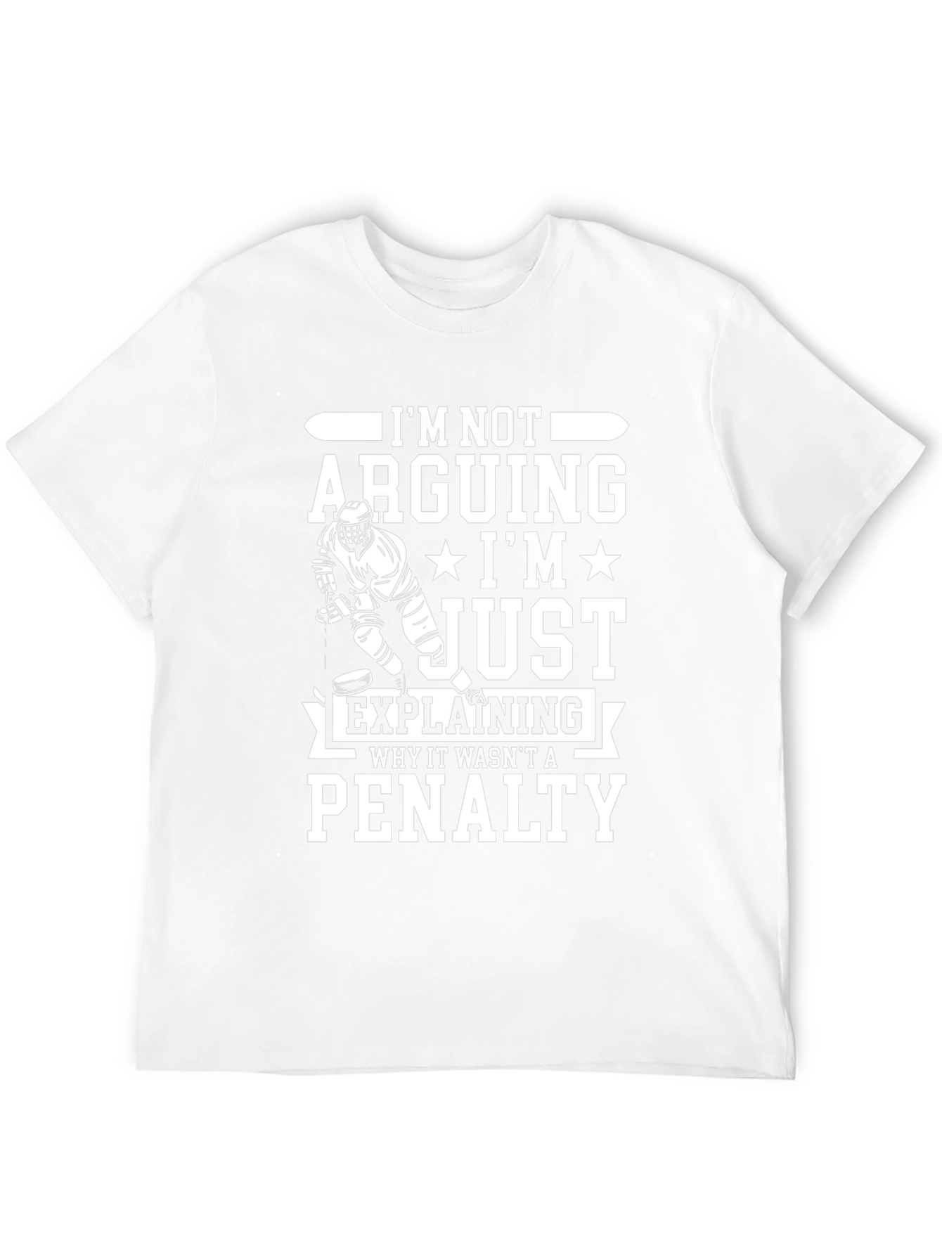 Black Hockey Penalty T-Shirt - I'm Not Arguing view 12