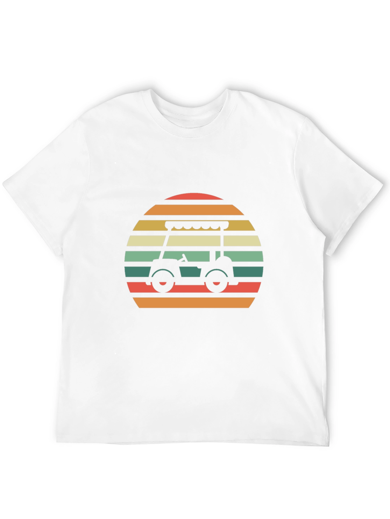 Black Retro Golf Cart T-Shirt view 12