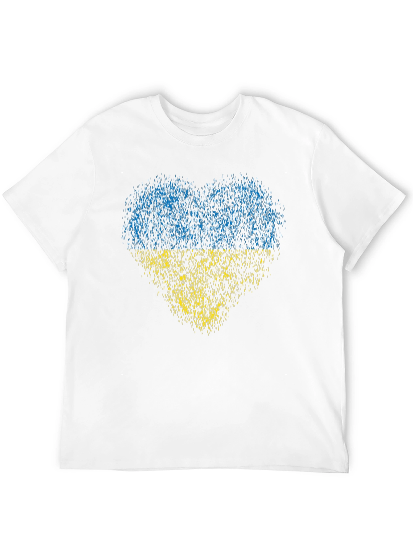 Black Ukraine Heart Flag Graphic T-Shirt - Black view 12