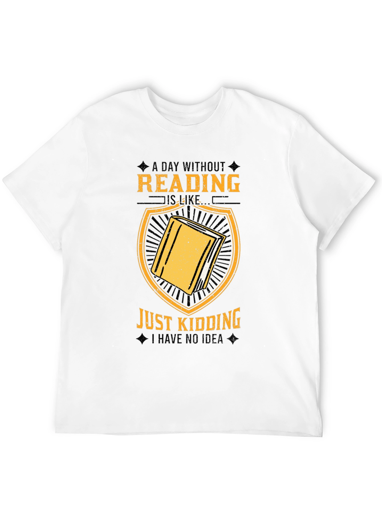 Black Funny Reading T-Shirt - A Day Without Reading view 12