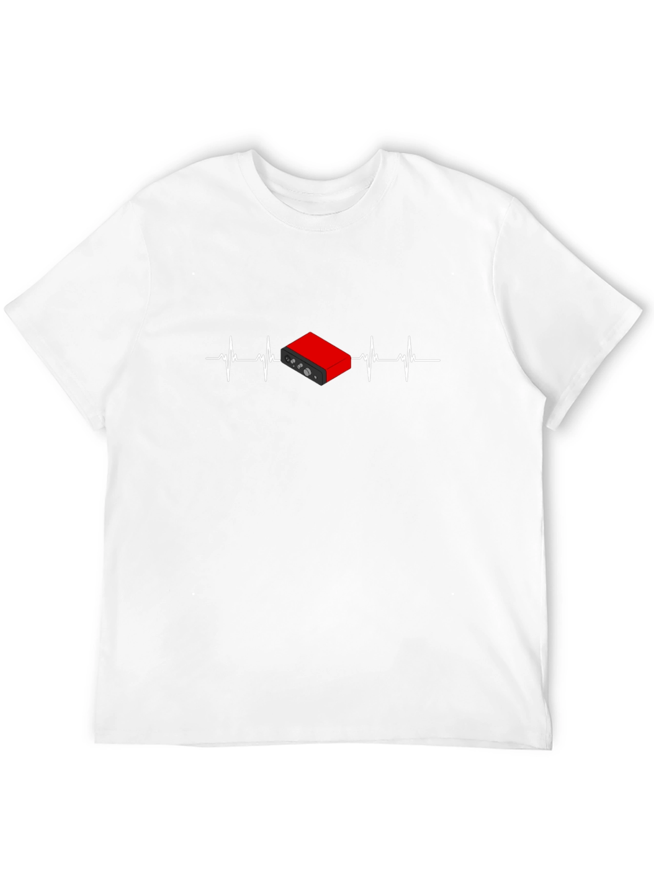 Black Audio Interface Heartbeat T-Shirt - Music Production view 12
