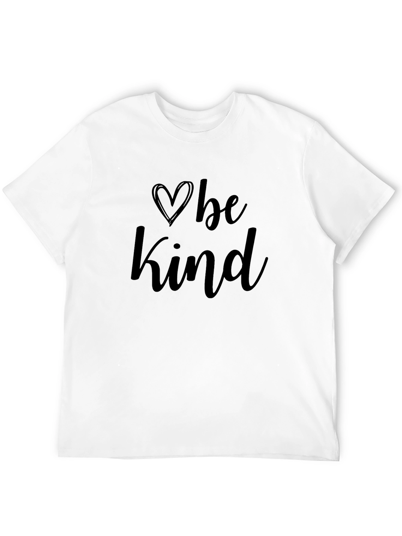 Black Be Kind Heart Graphic Black T-Shirt view 12