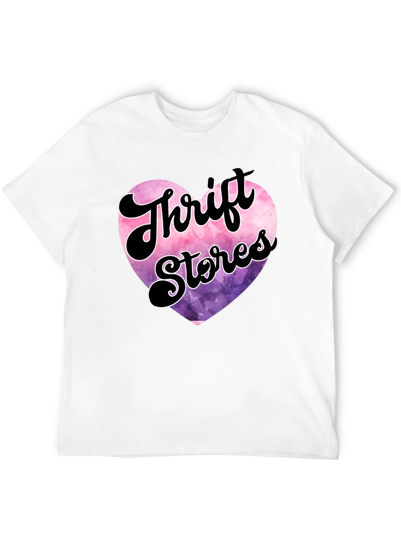 Black Thrift Stores Heart Graphic Tee - Black view 12