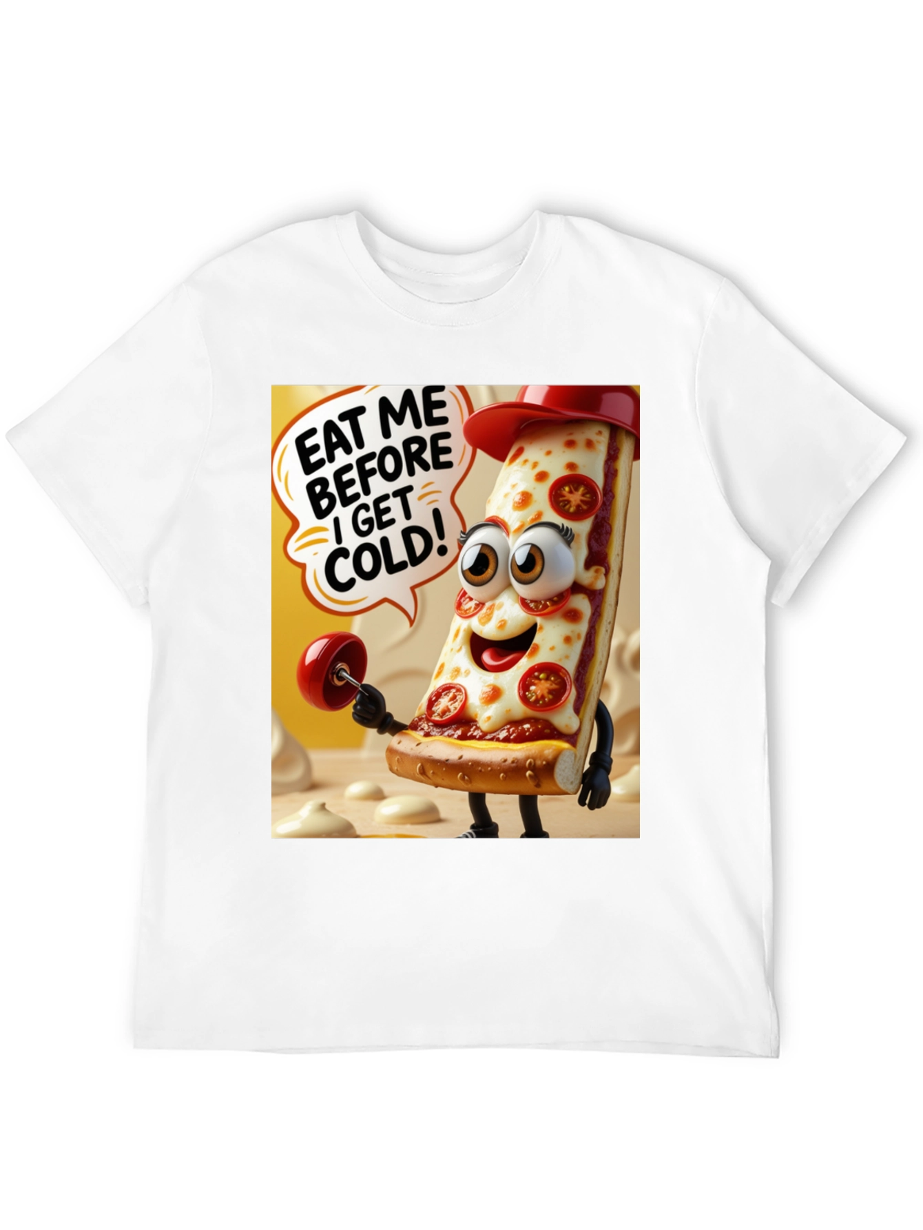 Black Pizza Lover's Graphic T-Shirt view 12