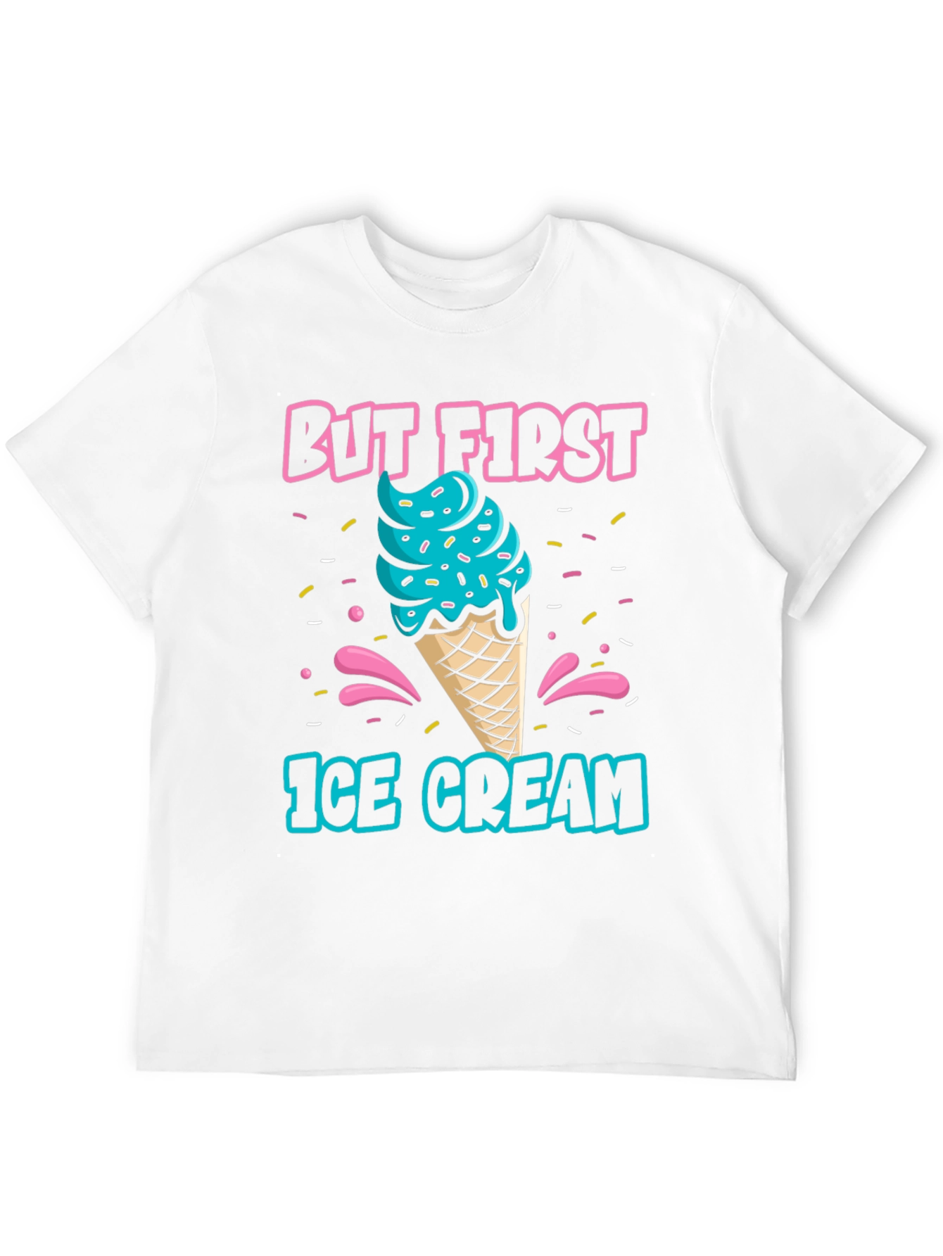 Black But First Ice Cream Graphic T-Shirt view 12