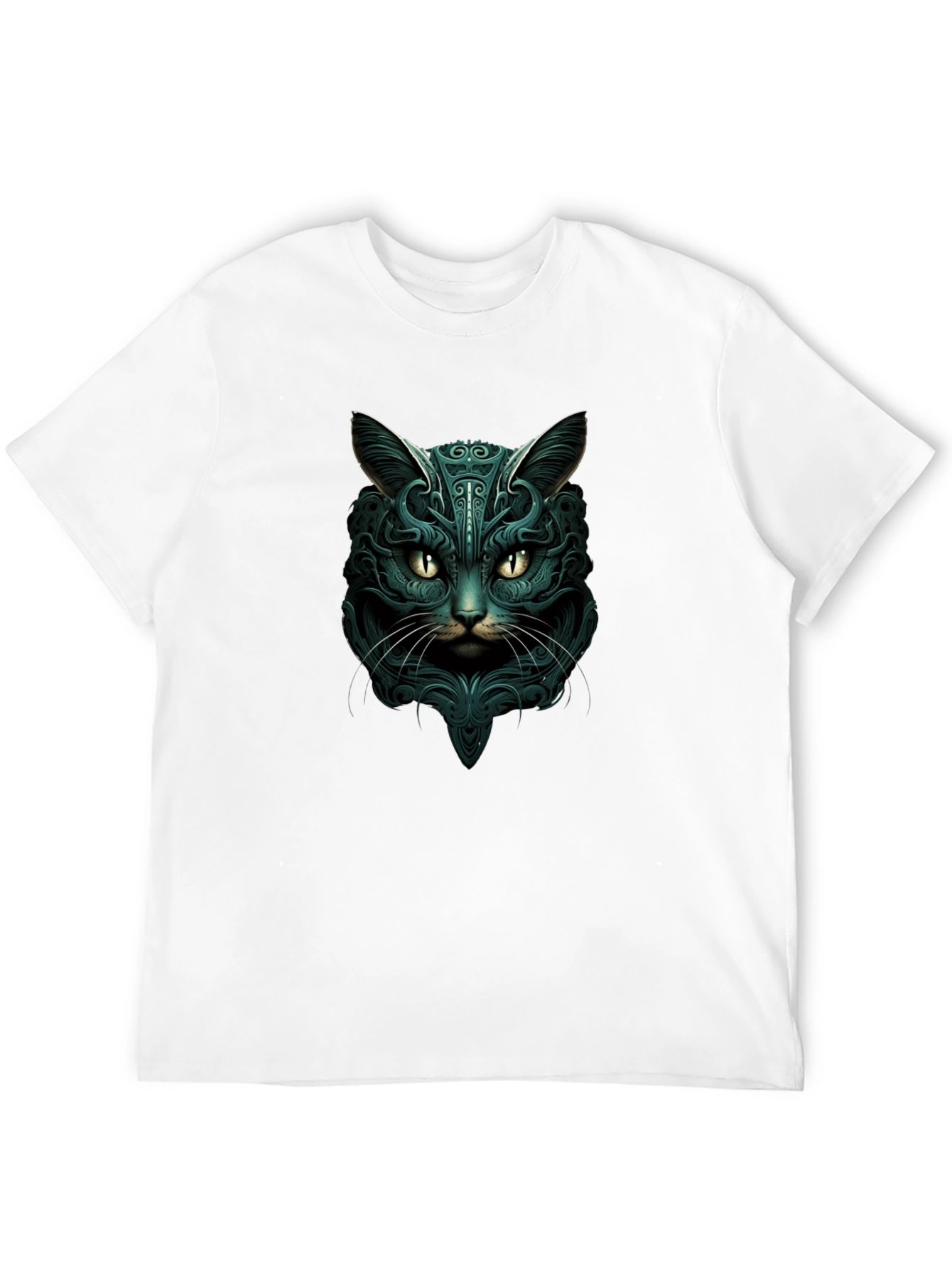 Black Mystic Cat Graphic Tee - Black view 12