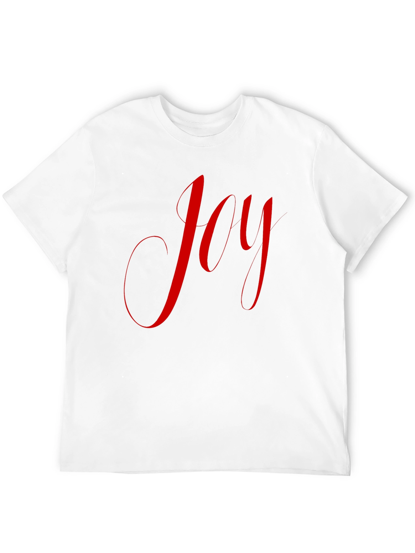 Black Joyful Red Script on Black T-Shirt view 12