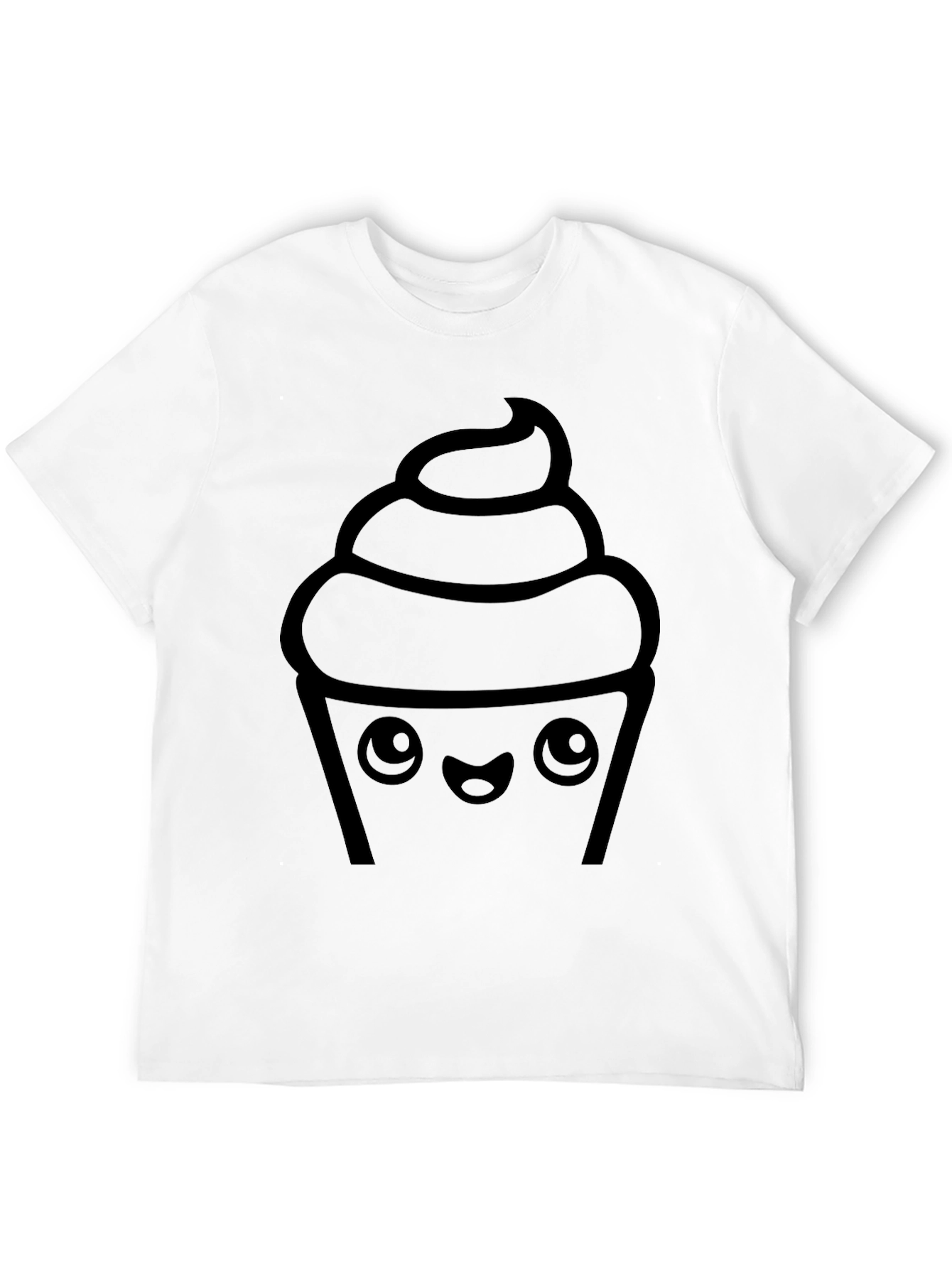 Black Cute Cupcake Graphic Print Tee view 12