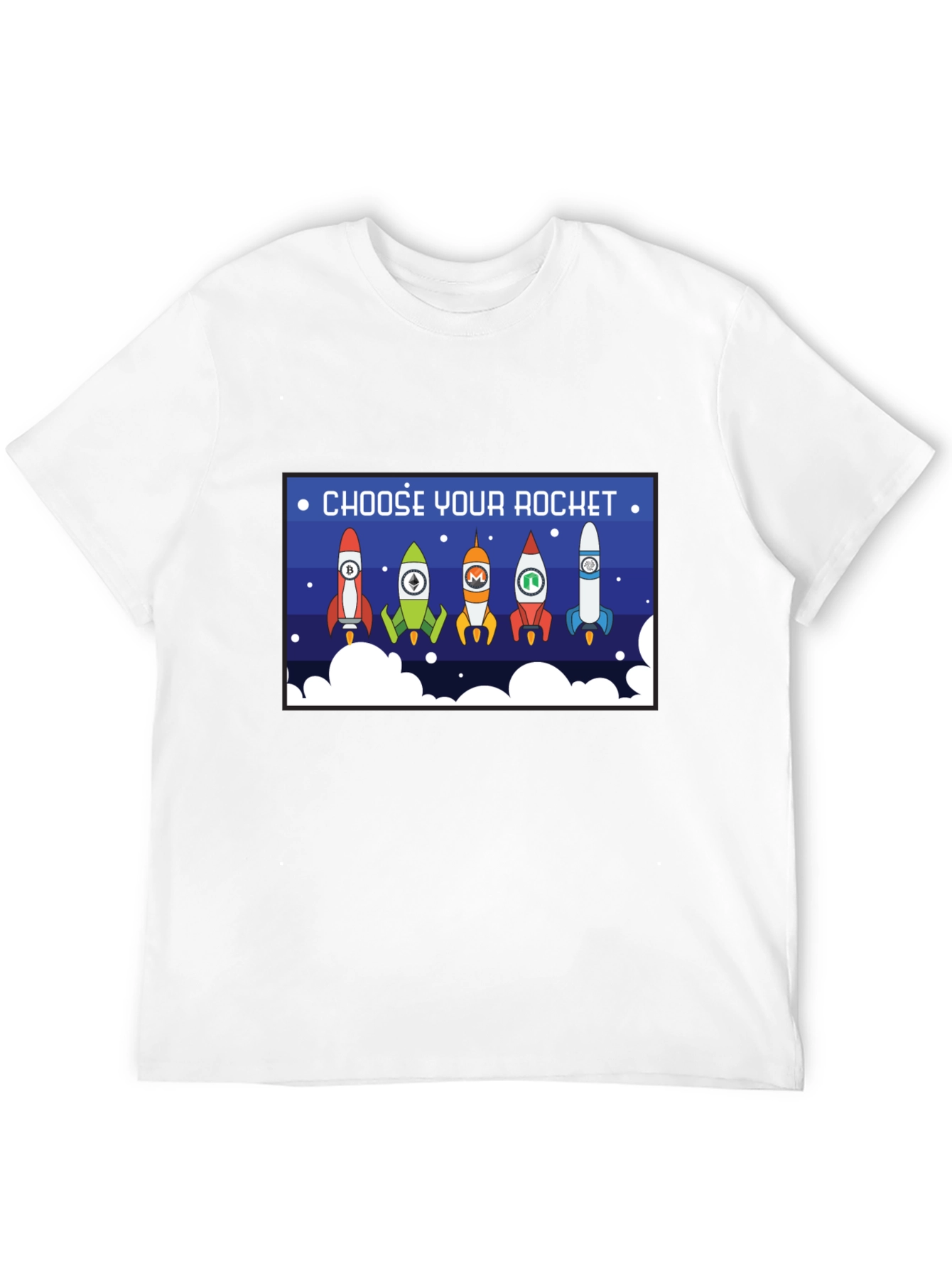 Black Choose Your Rocket Crypto T-Shirt view 12