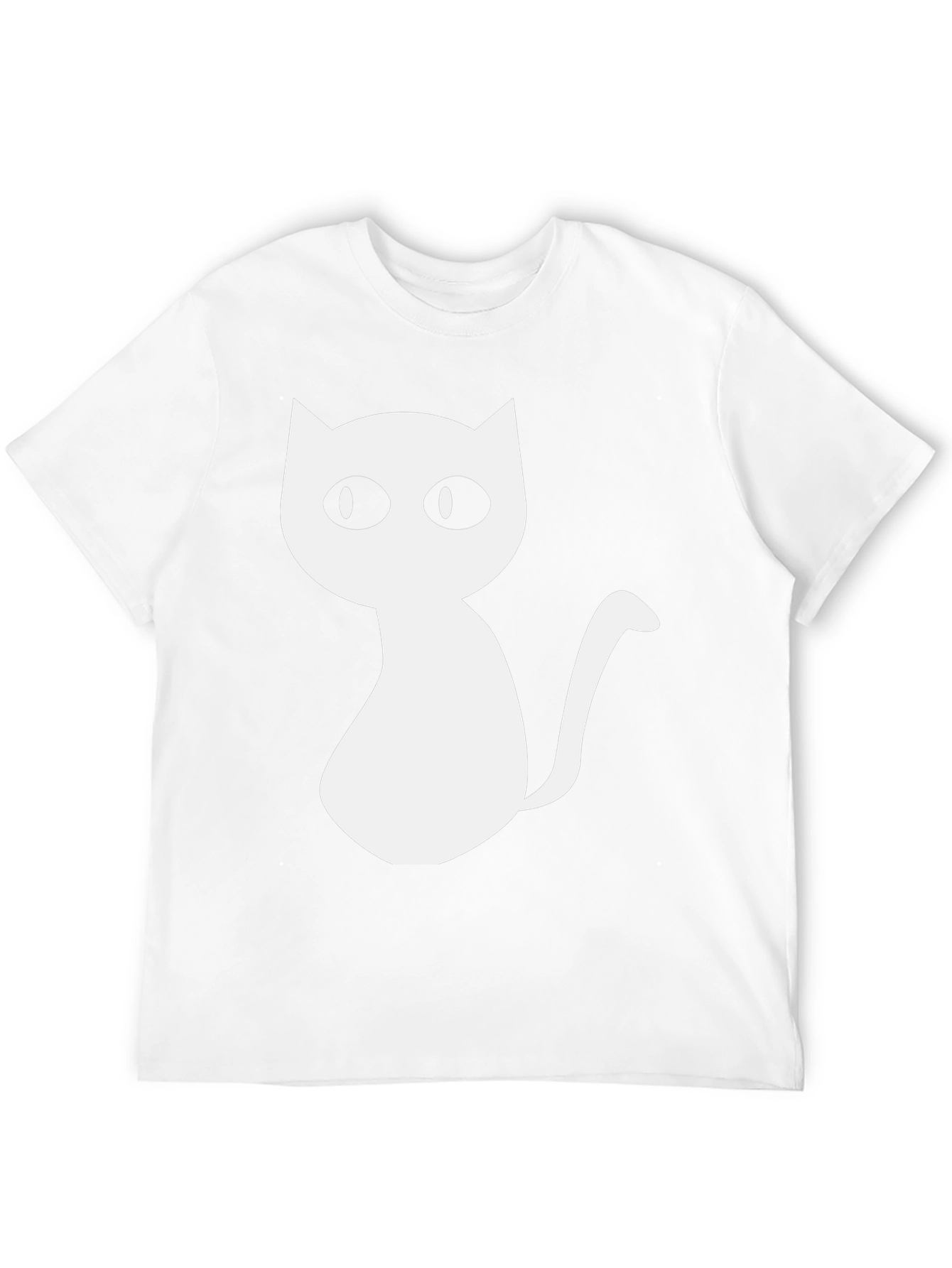 Black Cute Cat Graphic Tee - Unisex Black T-Shirt view 12