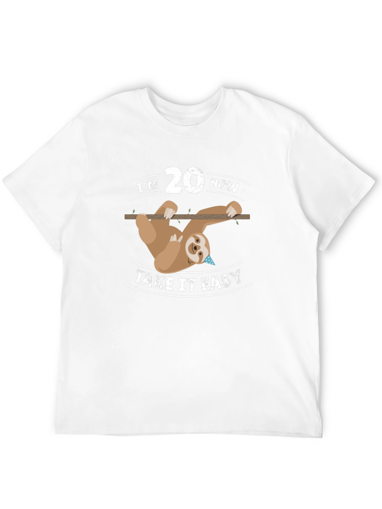 Black I'm 20 Now Sloth T-Shirt - Take It Easy! view 12
