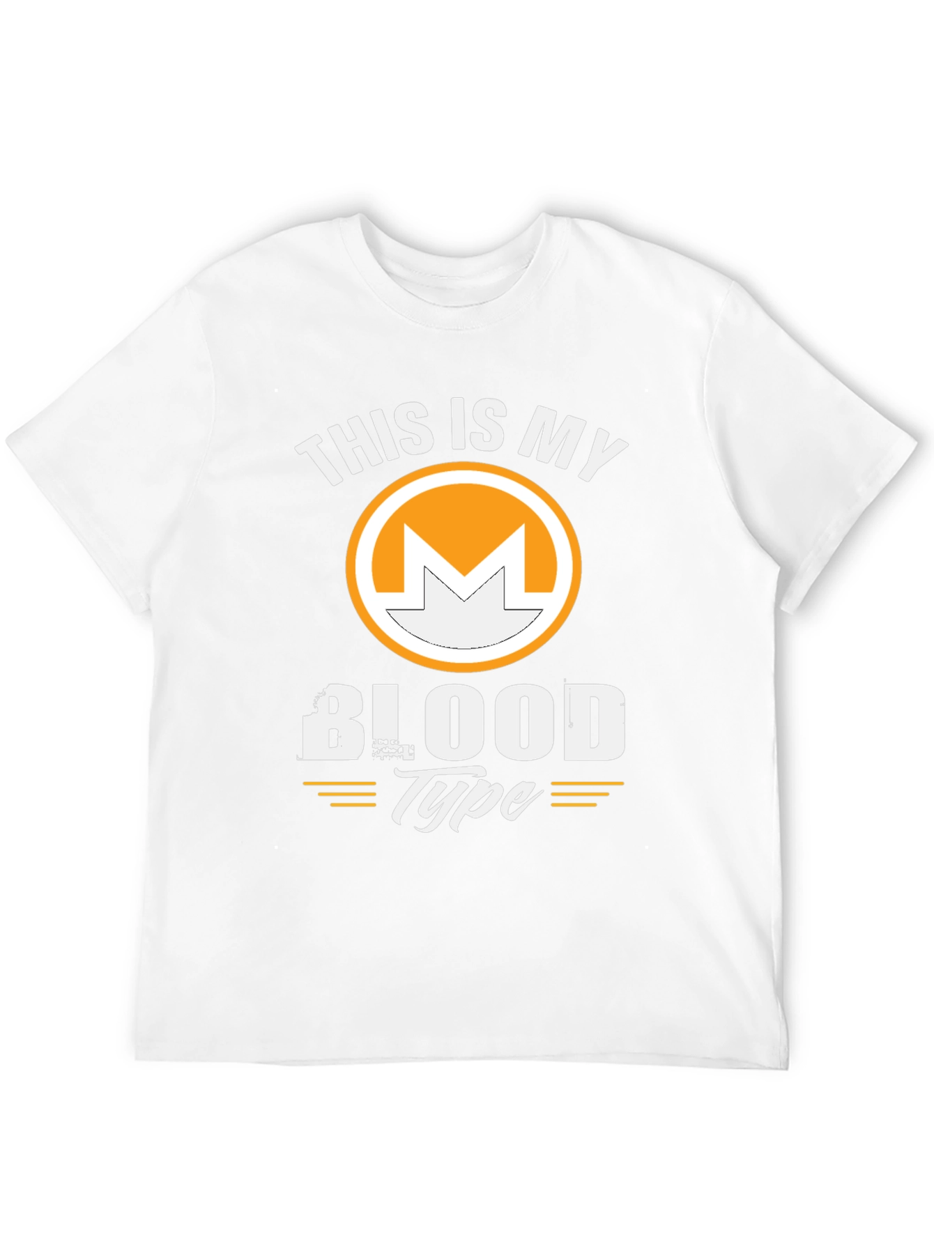 Black Monero Blood Type T-Shirt - Crypto Fan Apparel view 12