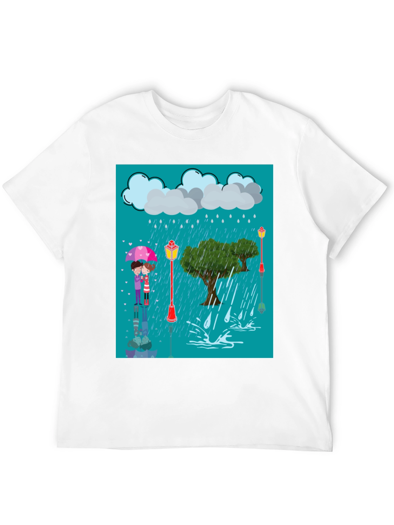 Black Rainy Day Lovers T-Shirt view 12