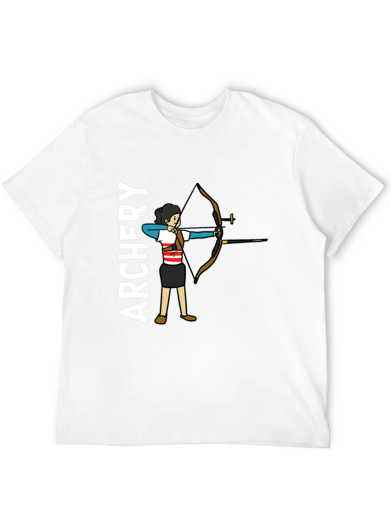 Black Archery Girl Graphic Tee - Target Practice T-Shirt view 12
