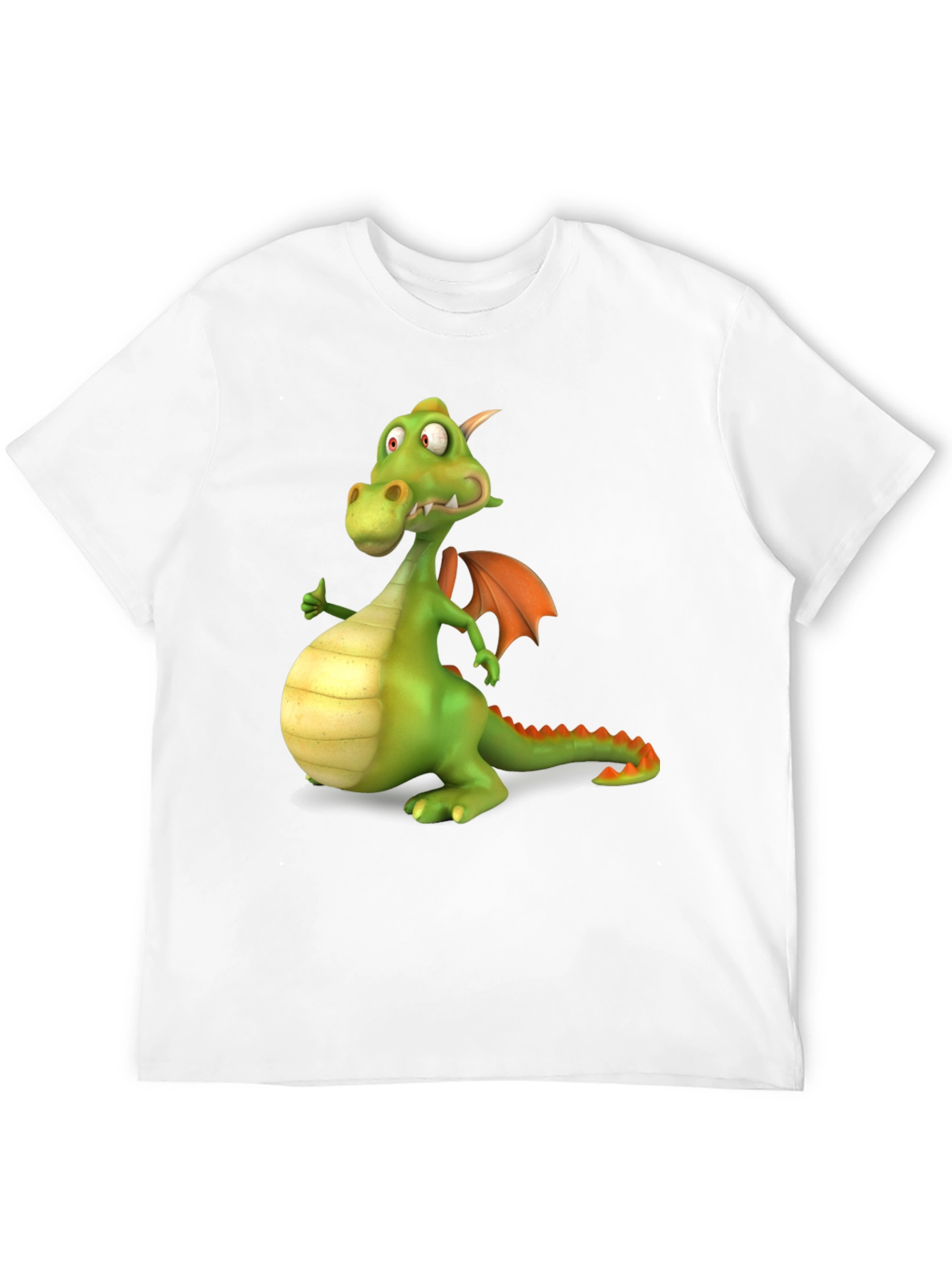 Black Funny Dragon Graphic Tee - Black Cotton T-Shirt view 12